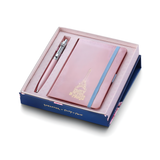 Sheaffer Emily in Paris Sentinel 321 Pink Matte Finish Ballpoint Pen with Chrome Trims and Small Hardbound Notebook