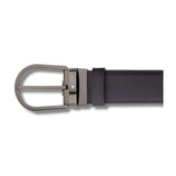 MontBlanc 199082 Reversible Textured Leather Belt (35mm) Black/Blue