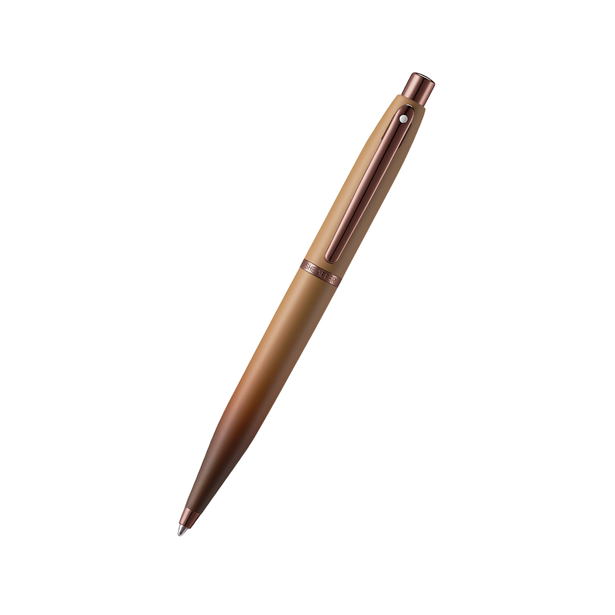 Sheaffer VFM Gift Set 9428 Coffee Edition Ballpoint Pen with Regal Brown PVD Trims and Small Notebook - Matt Brown