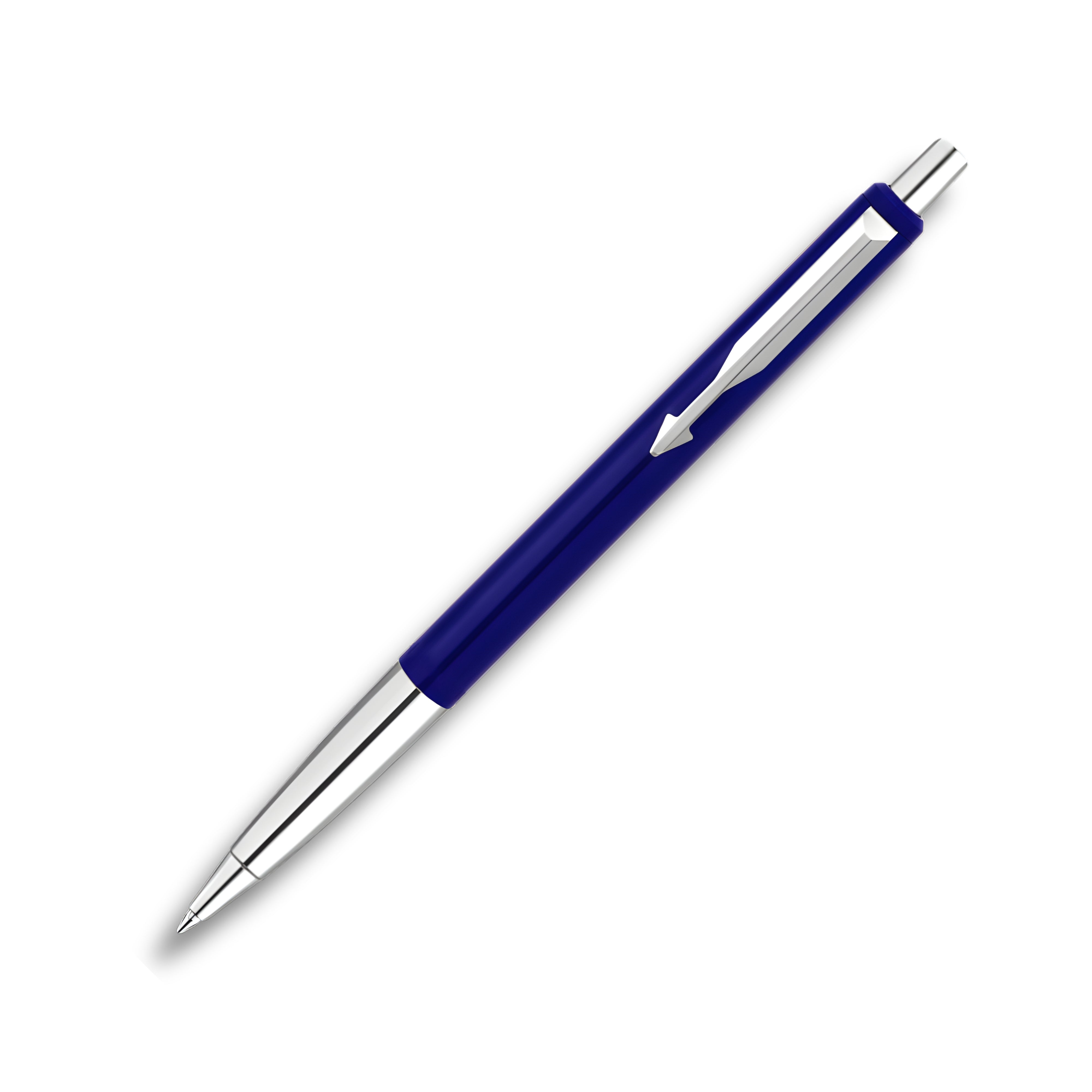 Parker Vector Standard Chrome Trim Ballpoint Pen - Blue
