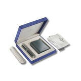 Lapis Bard Contemporary Verdant Ballpoint Pen with Verdant Dual Compartment Wallet Gift Set