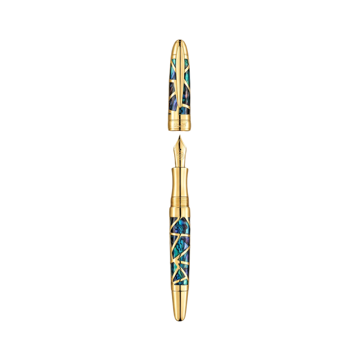 Laban Oceana Abalone Skeleton Fountain Pen - Gold