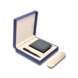 Lapis Bard Gift Set Torque Ballpoint Pen with Ducorium Graphite Wallet – Black with Black Trims