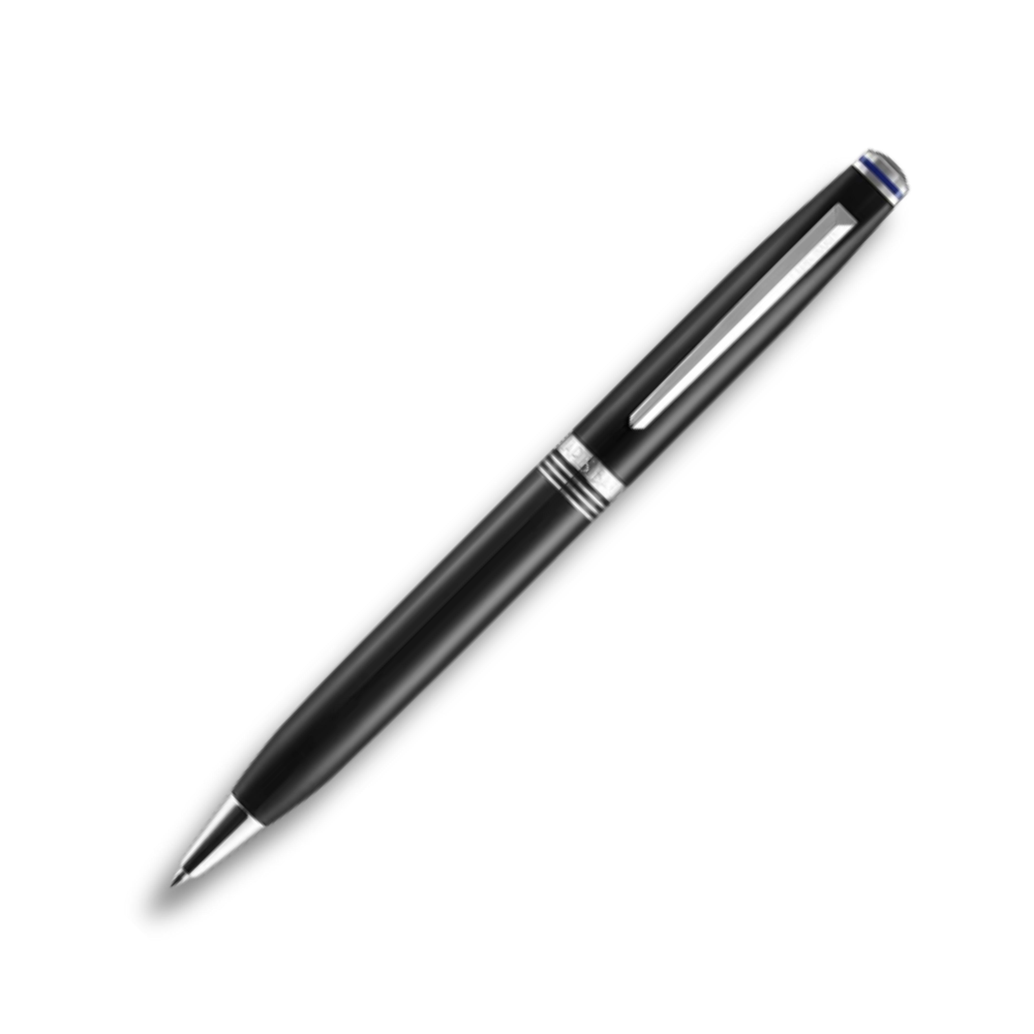 Lapis Bard Contemporary Ballpoint Pen – Black With Chrome Trim