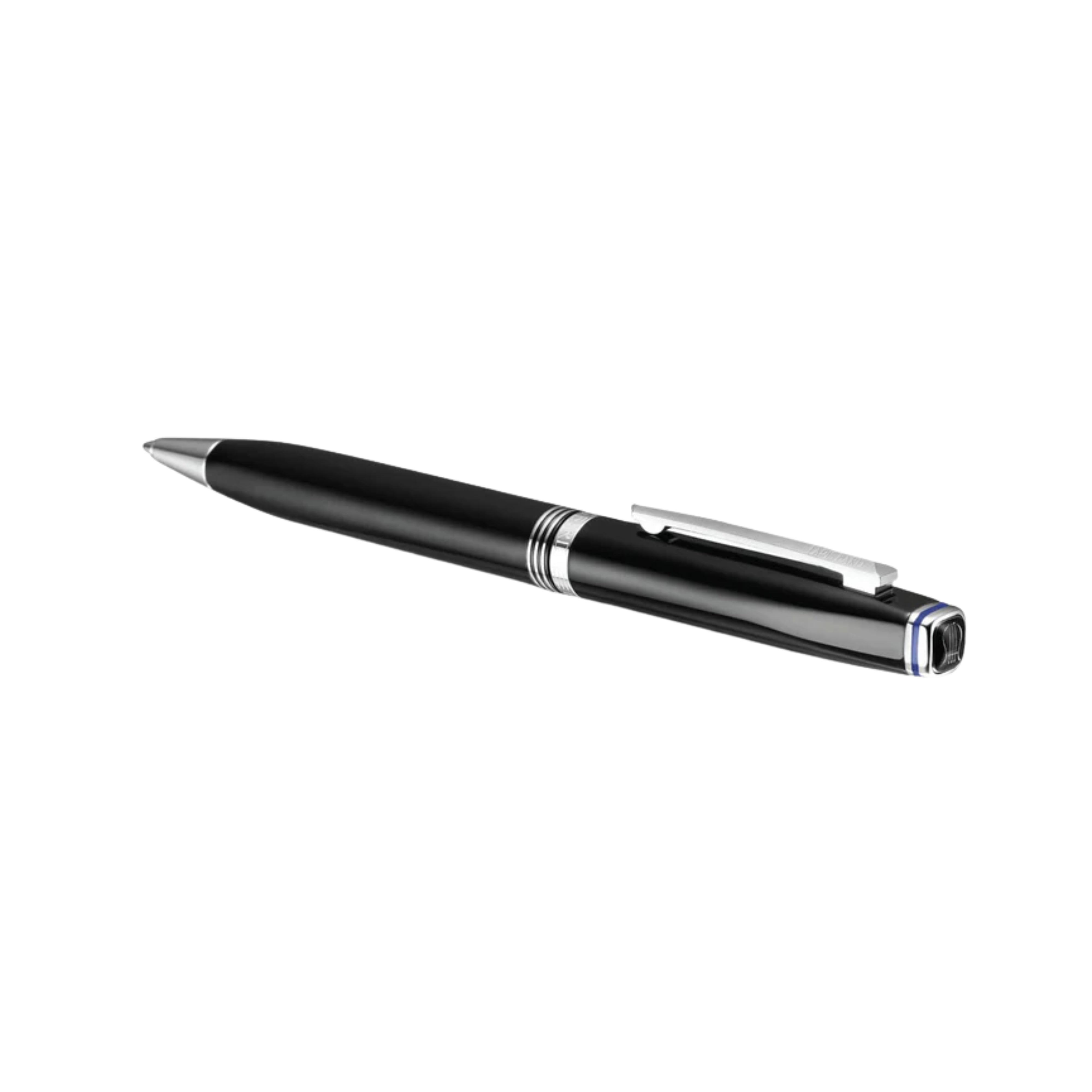 Lapis Bard Contemporary Ballpoint Pen – Black With Chrome Trim
