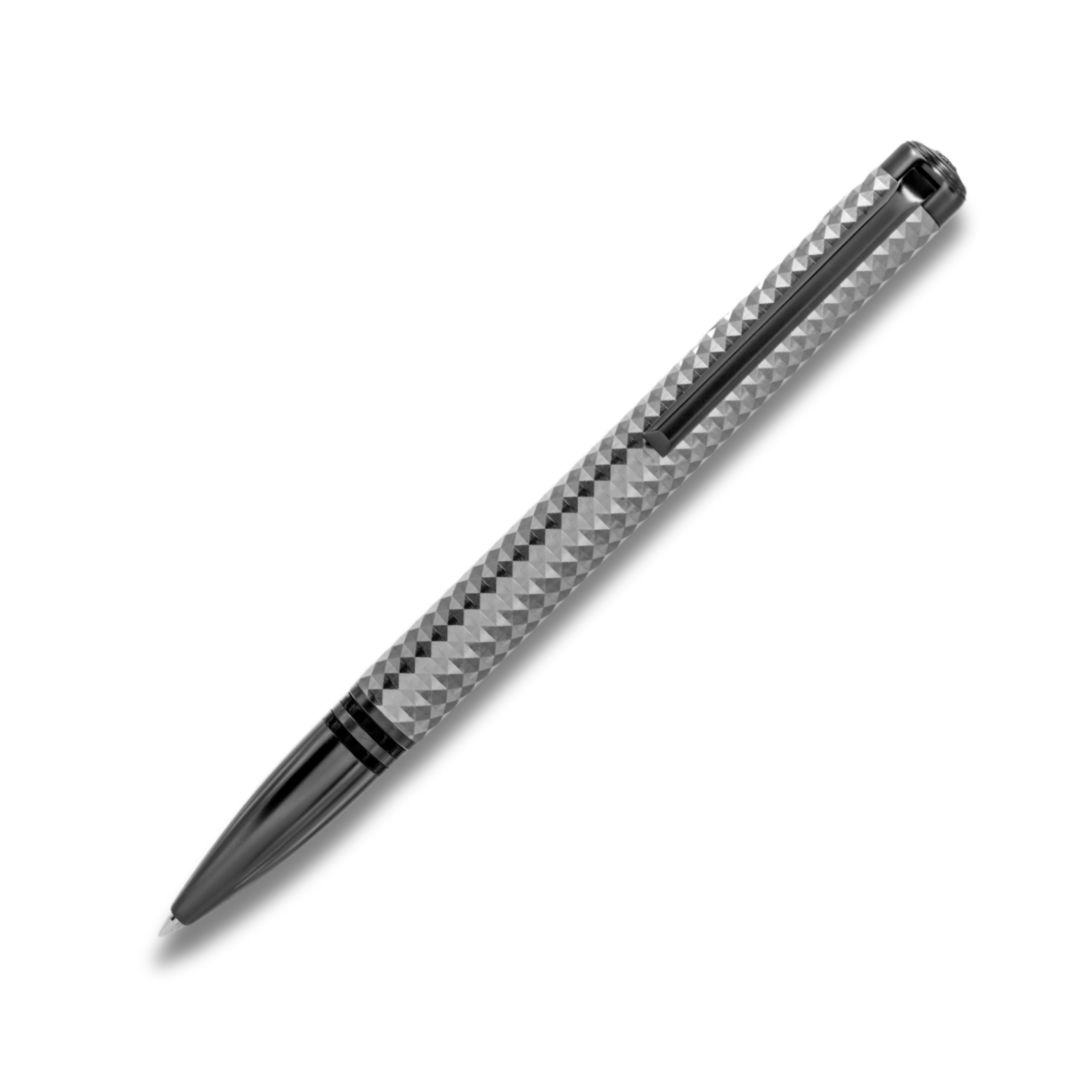 Lapis Bard Contemporary Torque Special Edition Ballpoint Pen - Titanium Colour with Shiny Gunmetal Trims