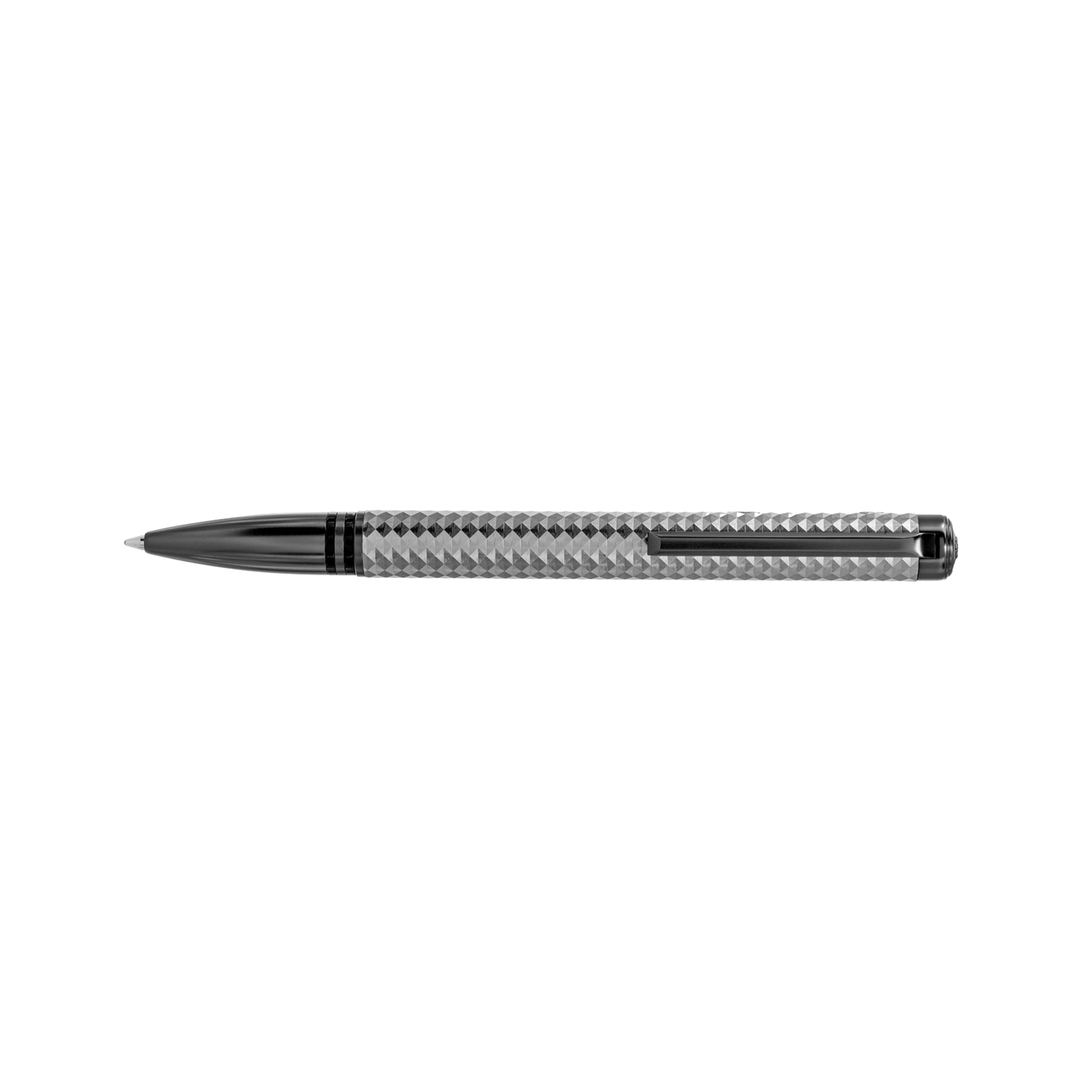 Lapis Bard Contemporary Torque Special Edition Ballpoint Pen - Titanium Colour with Shiny Gunmetal Trims