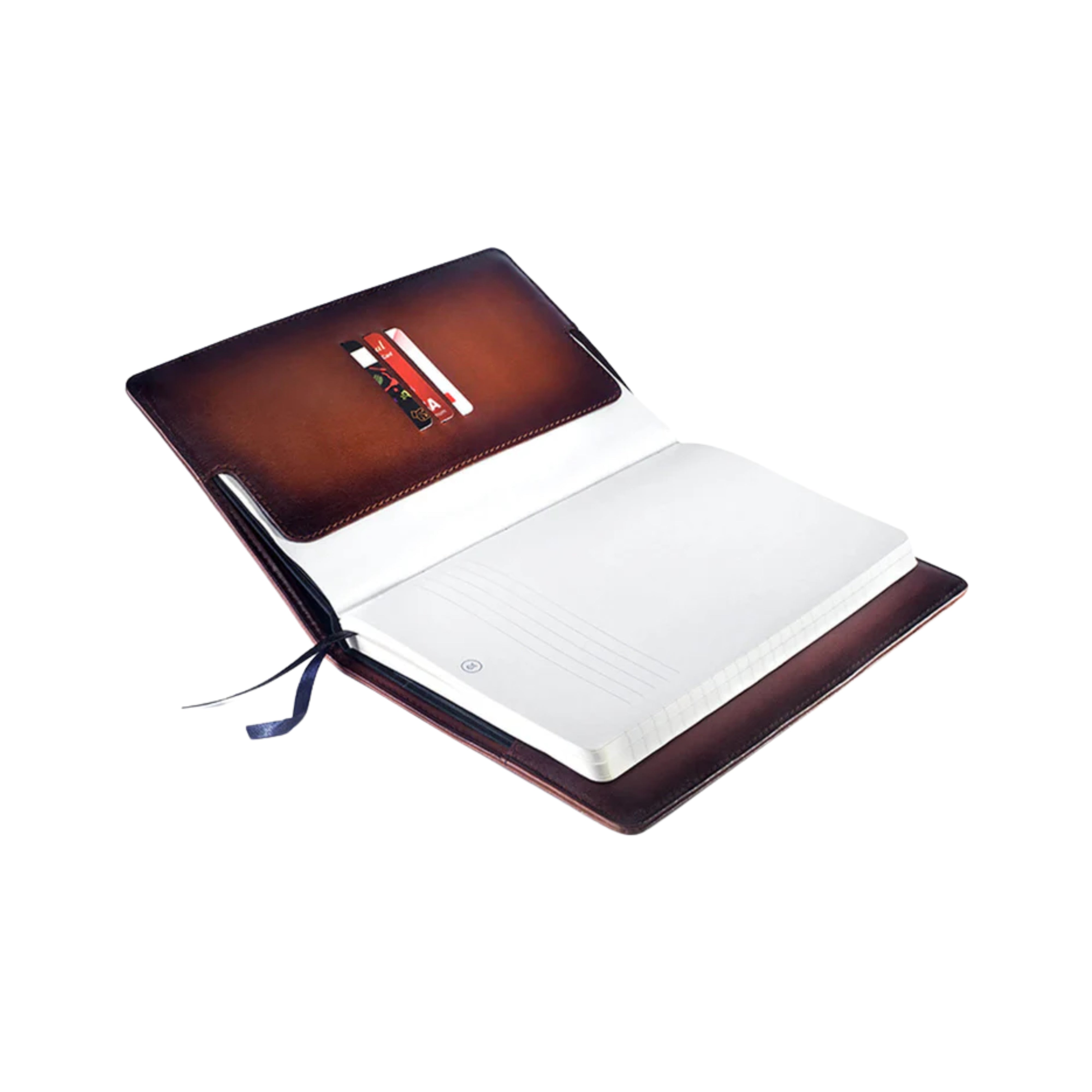 Lapis Bard A5-Size Leather Notebook Jacket - Cognac