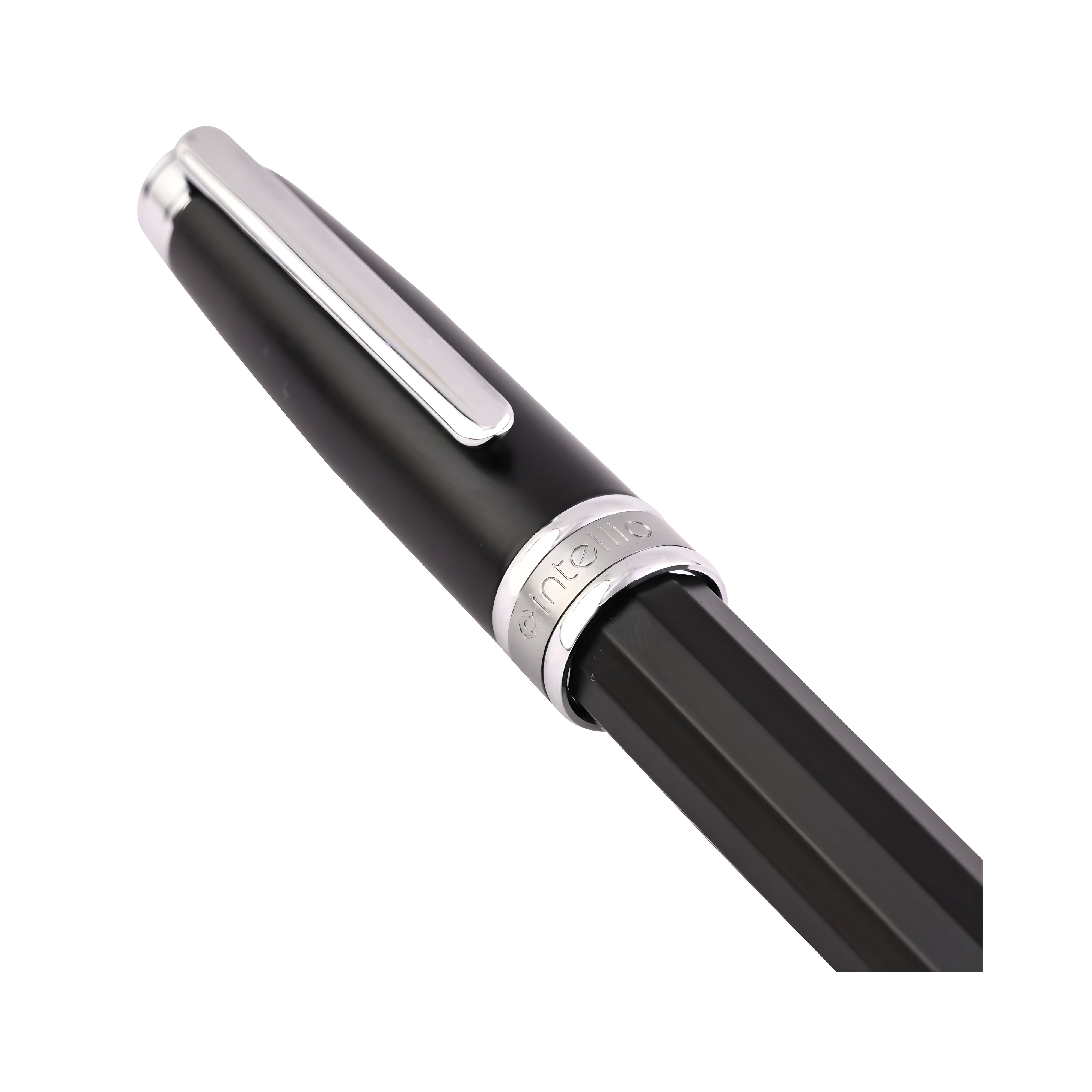 Intellio Germany Black & Chrome Fountain Pen