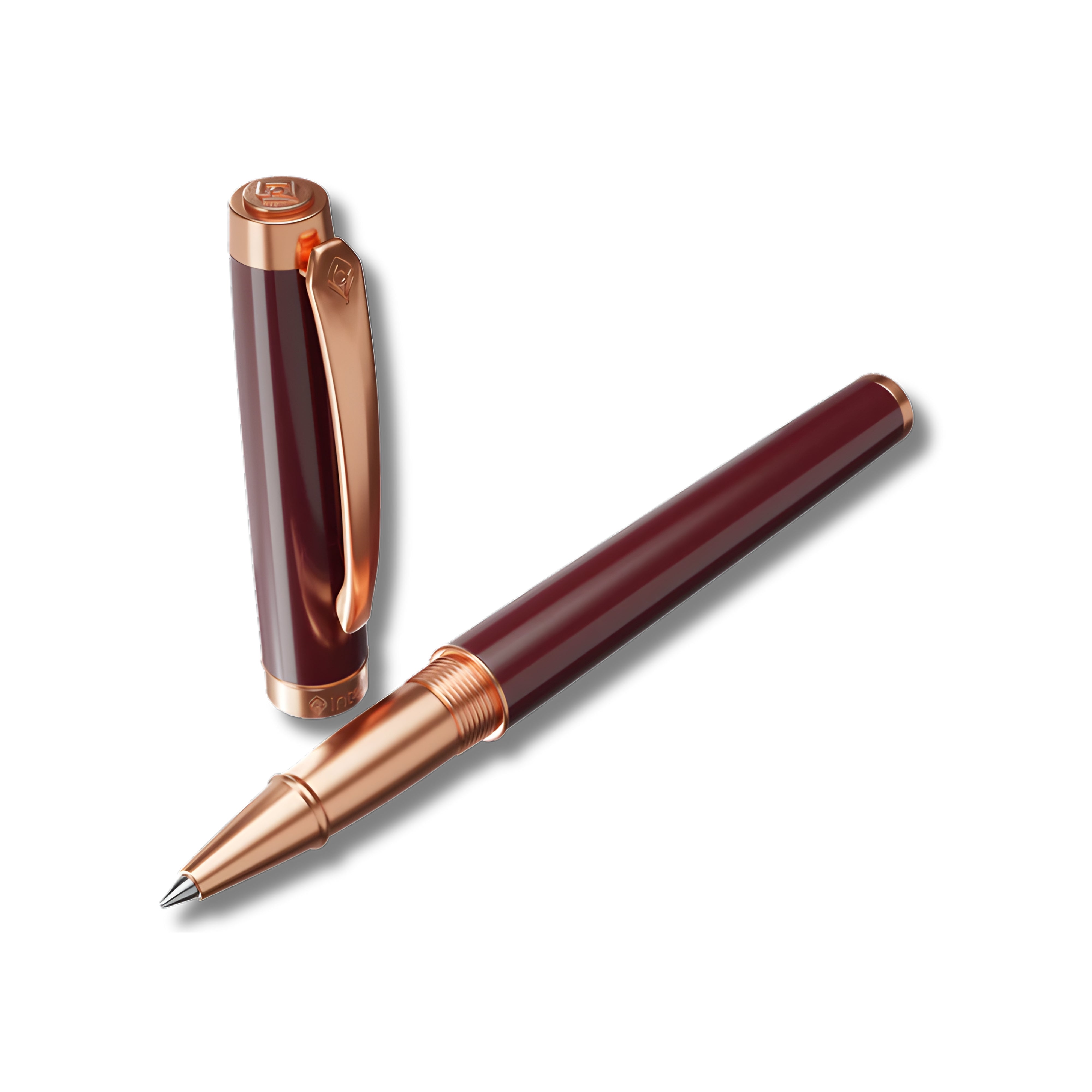Intellio Germany Merlot & Rose Gold Rollerball Pen