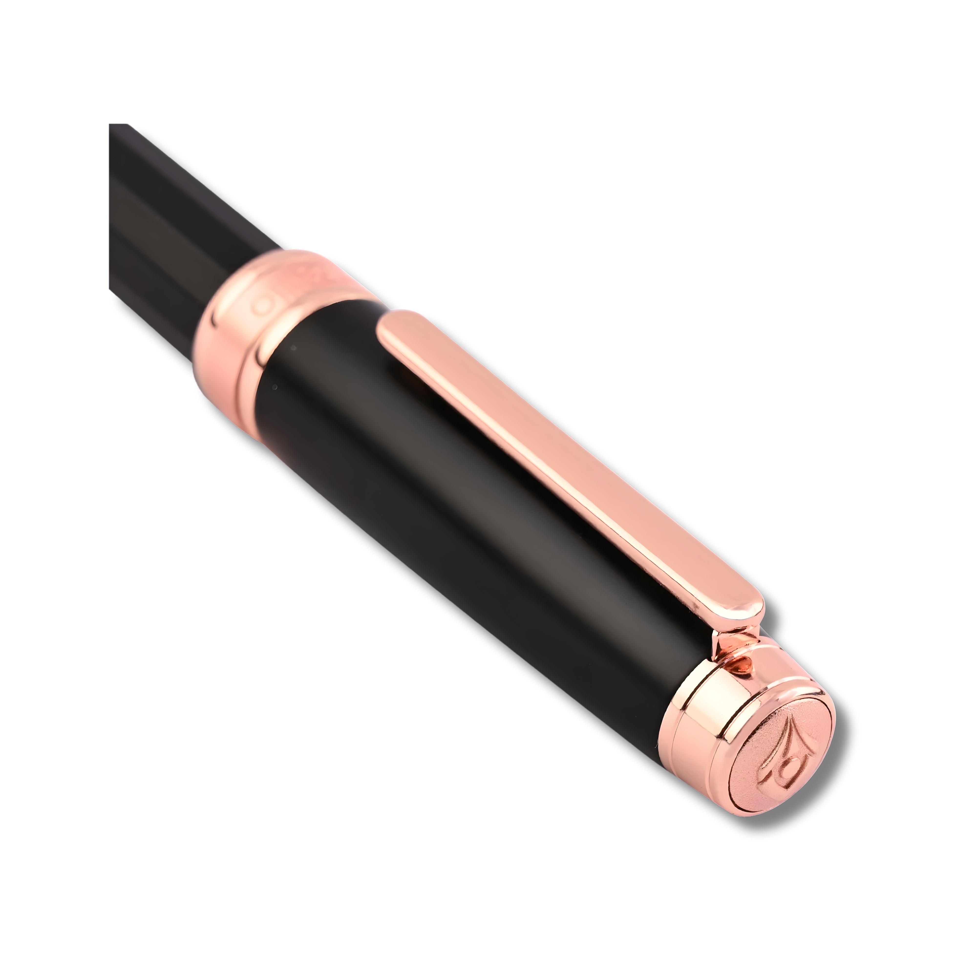 Intellio Germany Black & Rose Gold Rollerball Pen