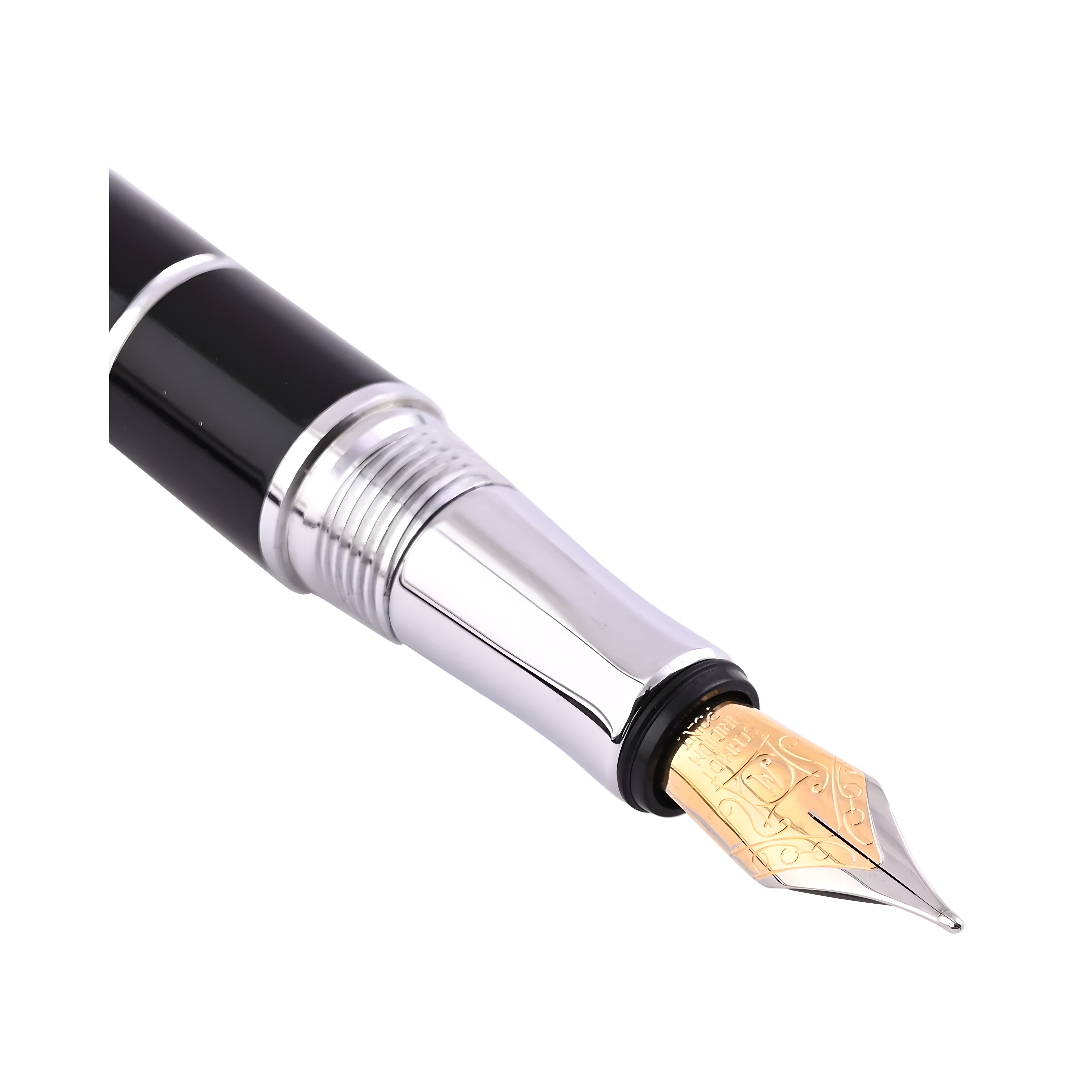 Intellio Germany Black & Chrome Fountain pen