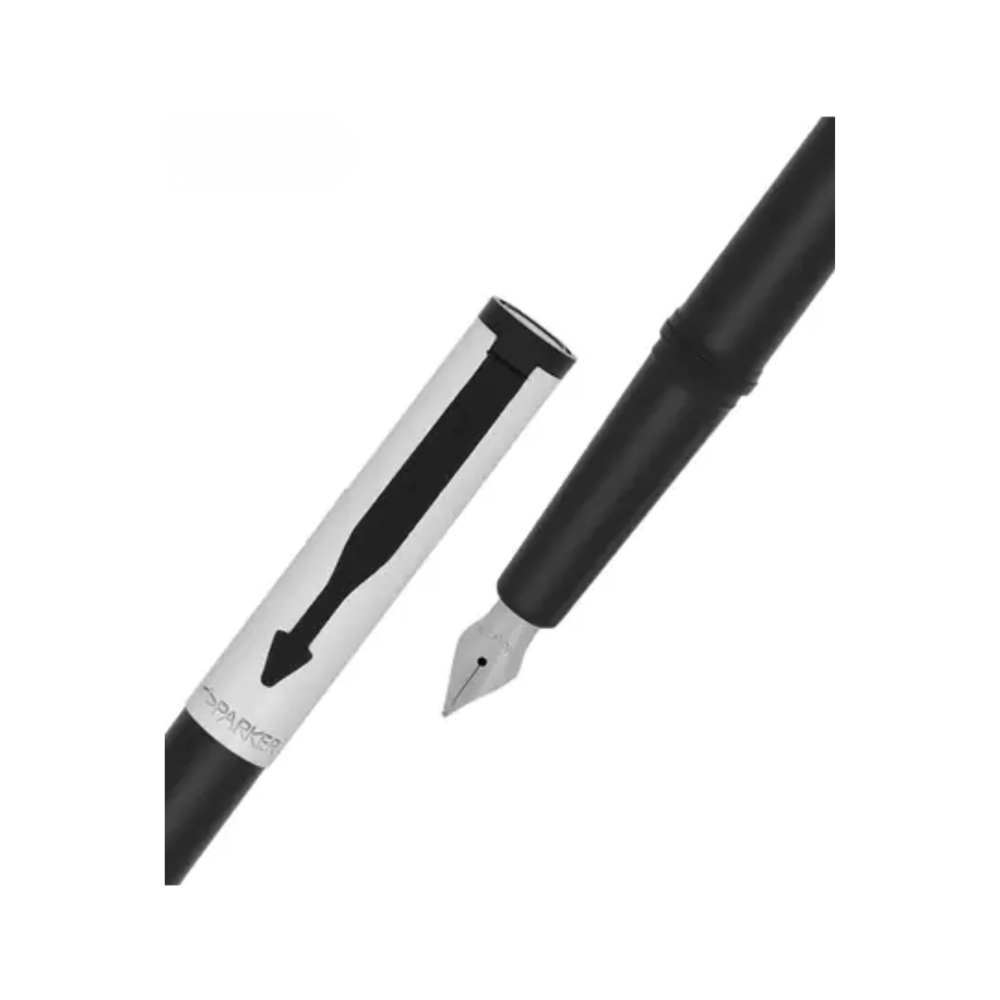 Parker Beta Premium Silver Fountain Pen with Coated Clip