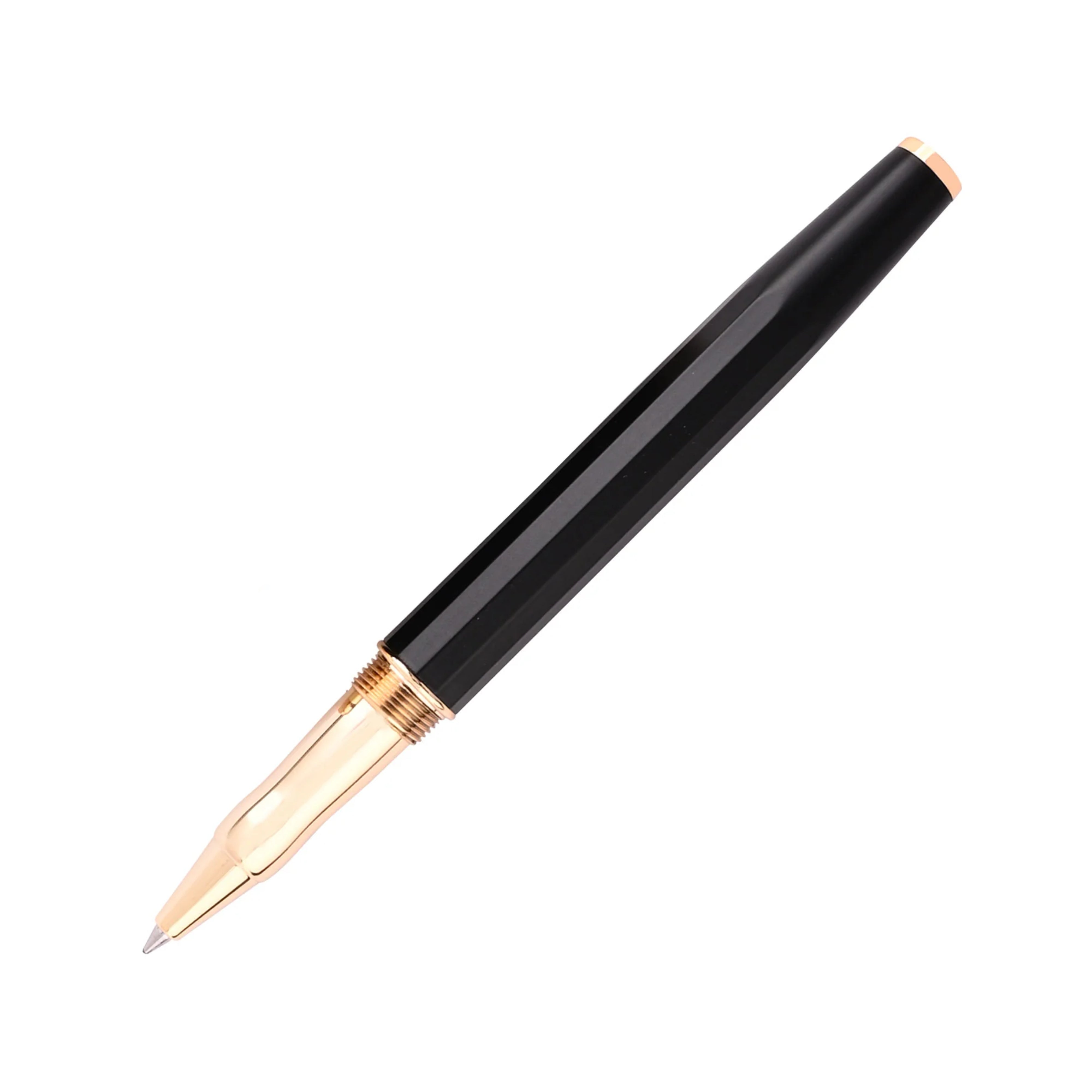 Intellio Germany Mystique Matte Black & Gold Trim Rollerball Pen