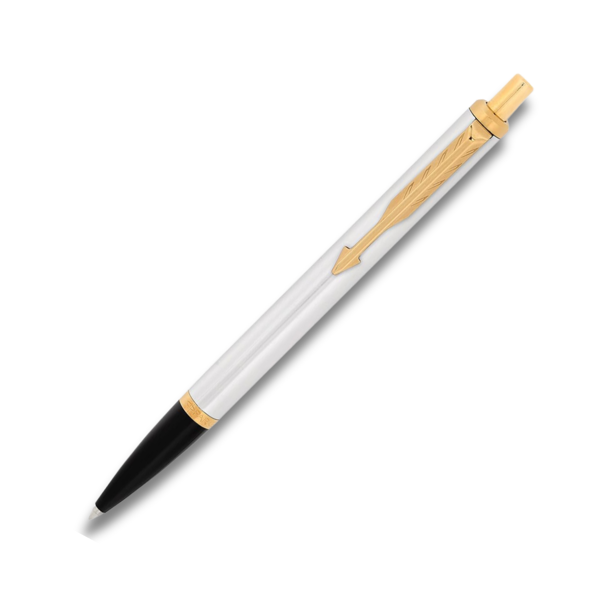 Parker Latitude Shiny Chrome Gold Trim Ballpoint Pen