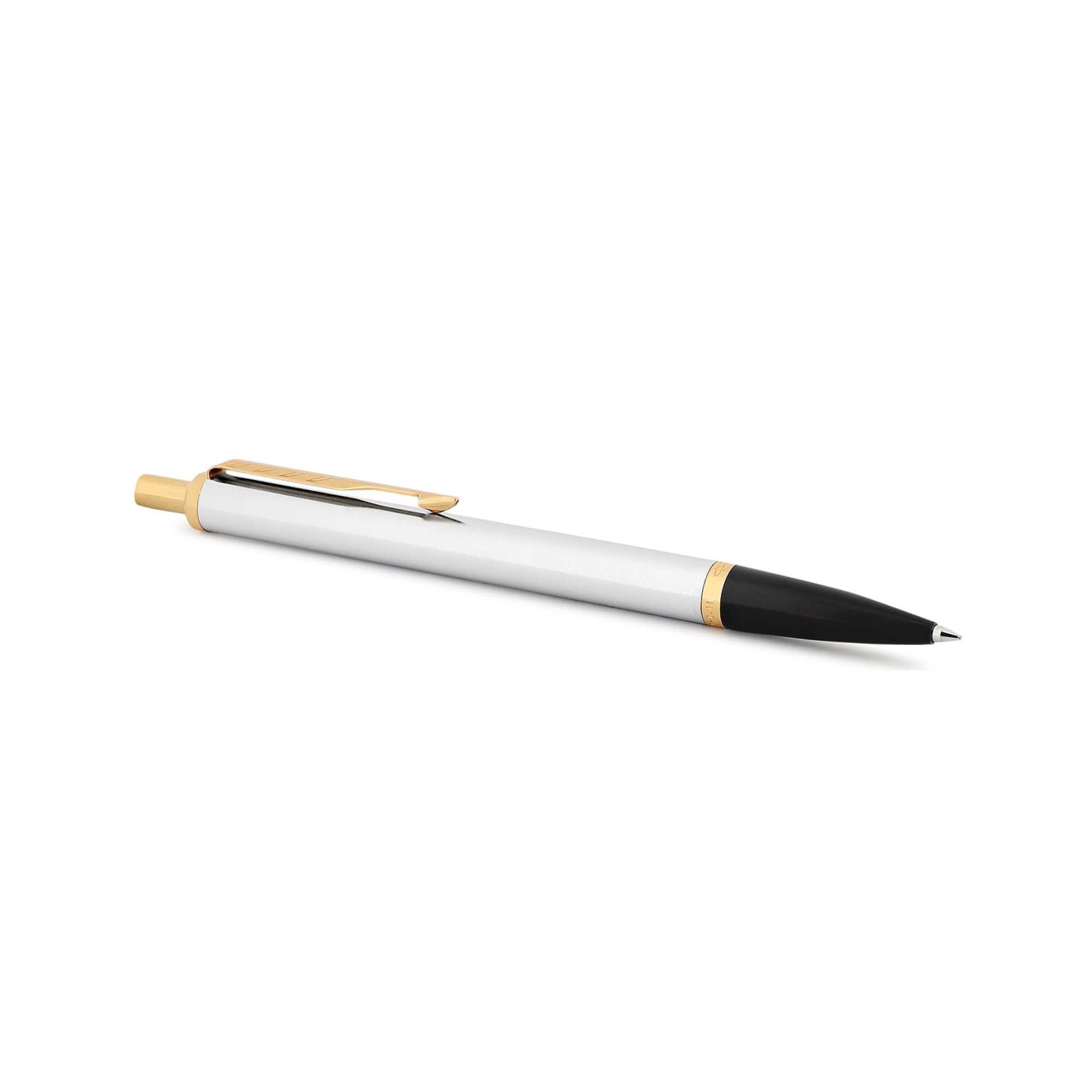 Parker Latitude Shiny Chrome Gold Trim Ballpoint Pen