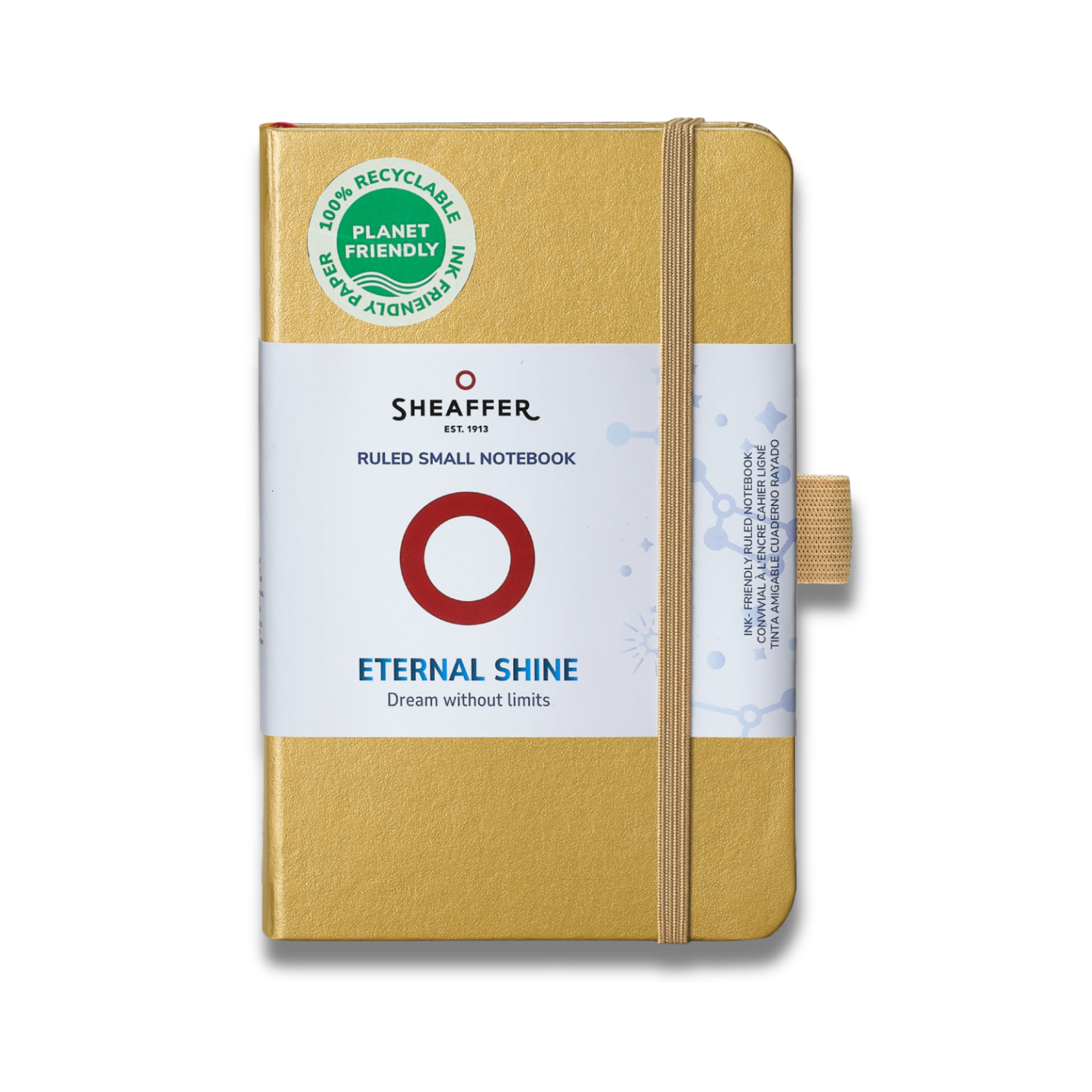 Sheaffer Eternal Shine 90 GSM Eco-Friendly Hardbound Small Notebook - Metallic Gold