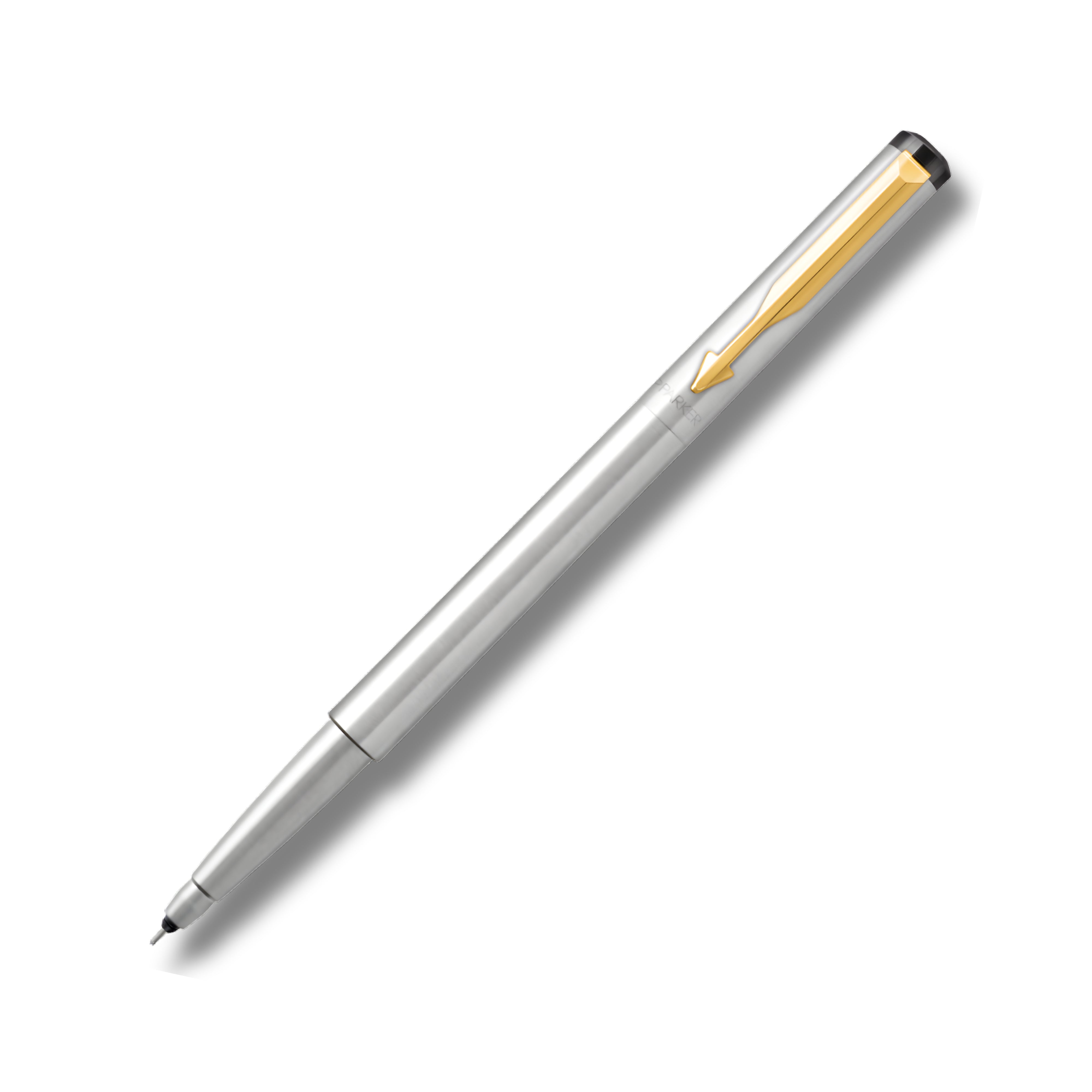 Parker Vector Stainless Steel Rollerball Pen With Gold Trim