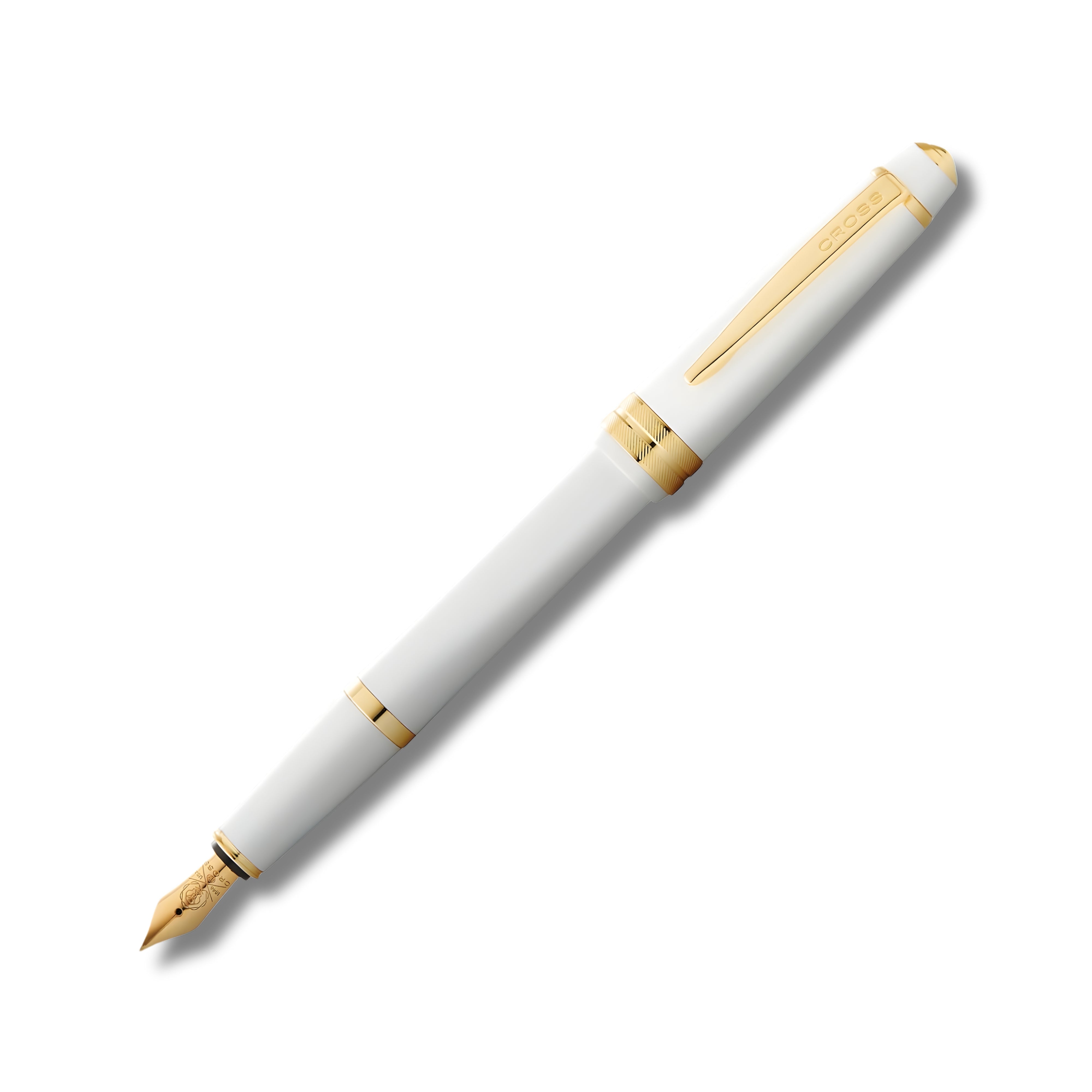Cross Bailey Light Polished White Resin and Gold Tone Fountain Pen