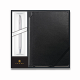 Cross Classic Century Lustrous Chrome Pen with Classic Black  Medium Journal Gift Set
