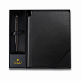 Cross Tech2 Satin Black Ballpoint Pen and Medium Classic Black Journal Gift Set