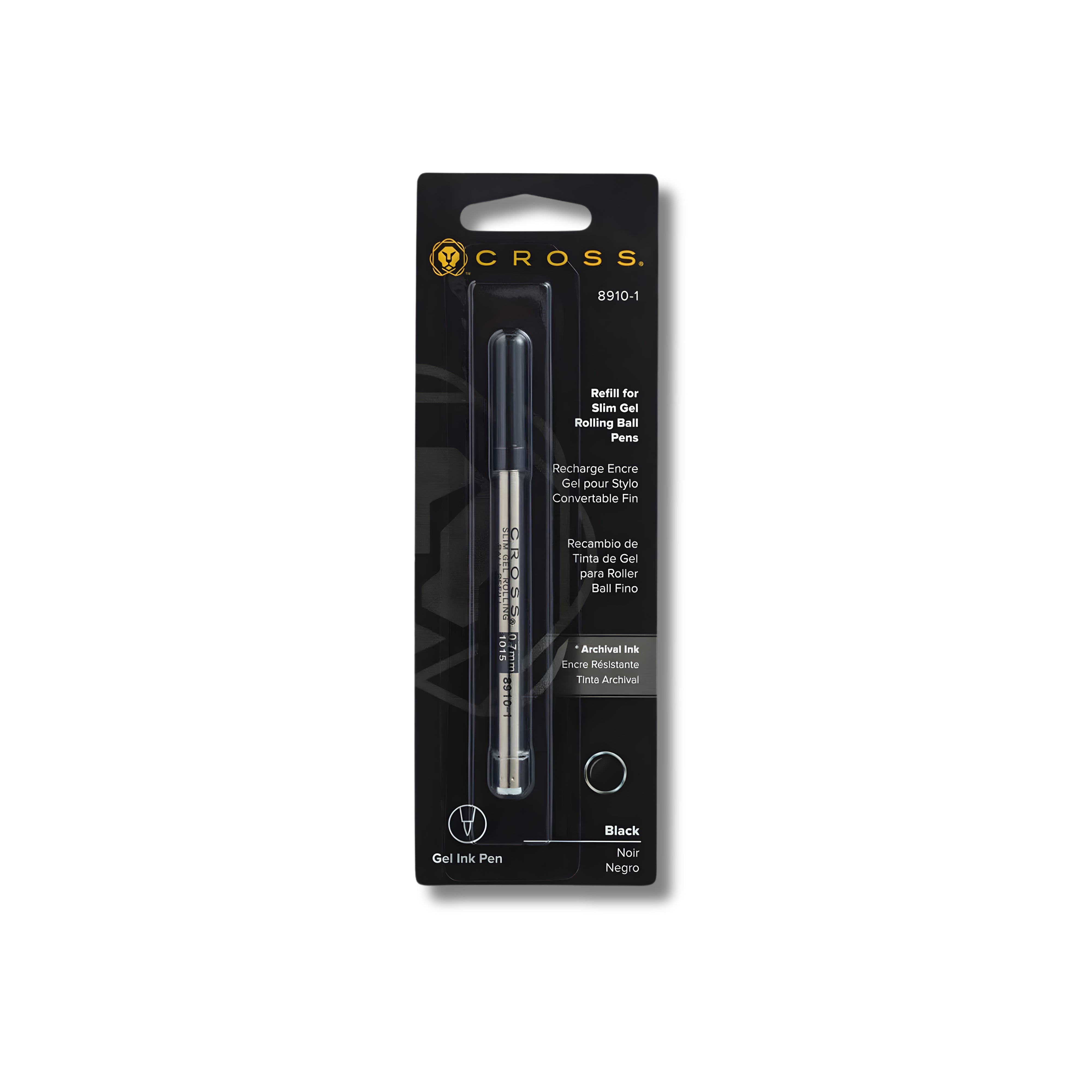 Cross Slim Gel Rollerball Pen Refill 8910-1 - Black - Single Pack