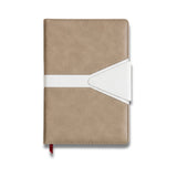FUZO - The Attendant Leatherette Notebook with Magnetic Flap - Brown