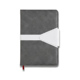 FUZO - The Attendant Leatherette Notebook with Magnetic Flap - Grey