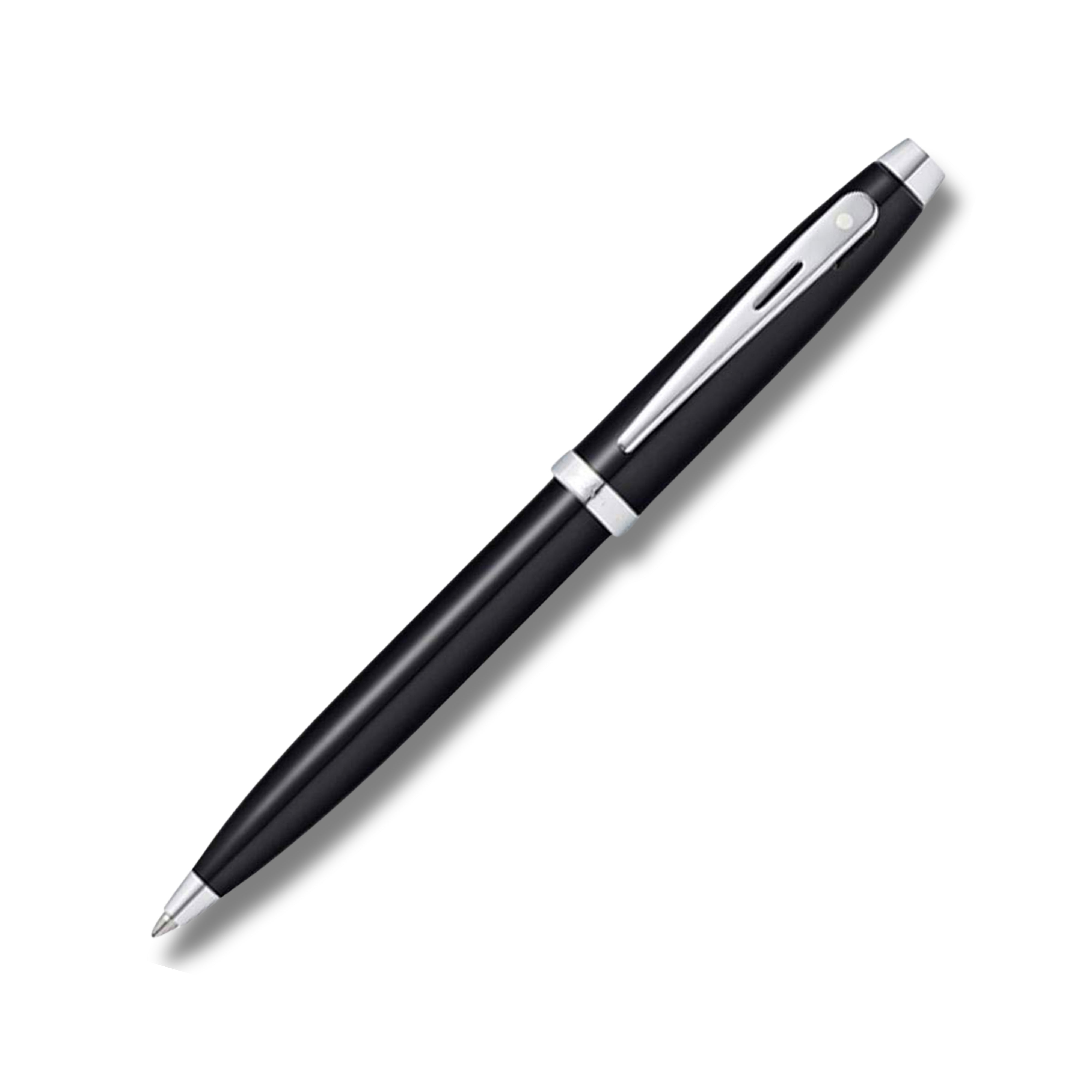 Sheaffer Gift Set ft. Glossy Black 100 Ballpoint Pen with Chrome Trims and Business Card Holder