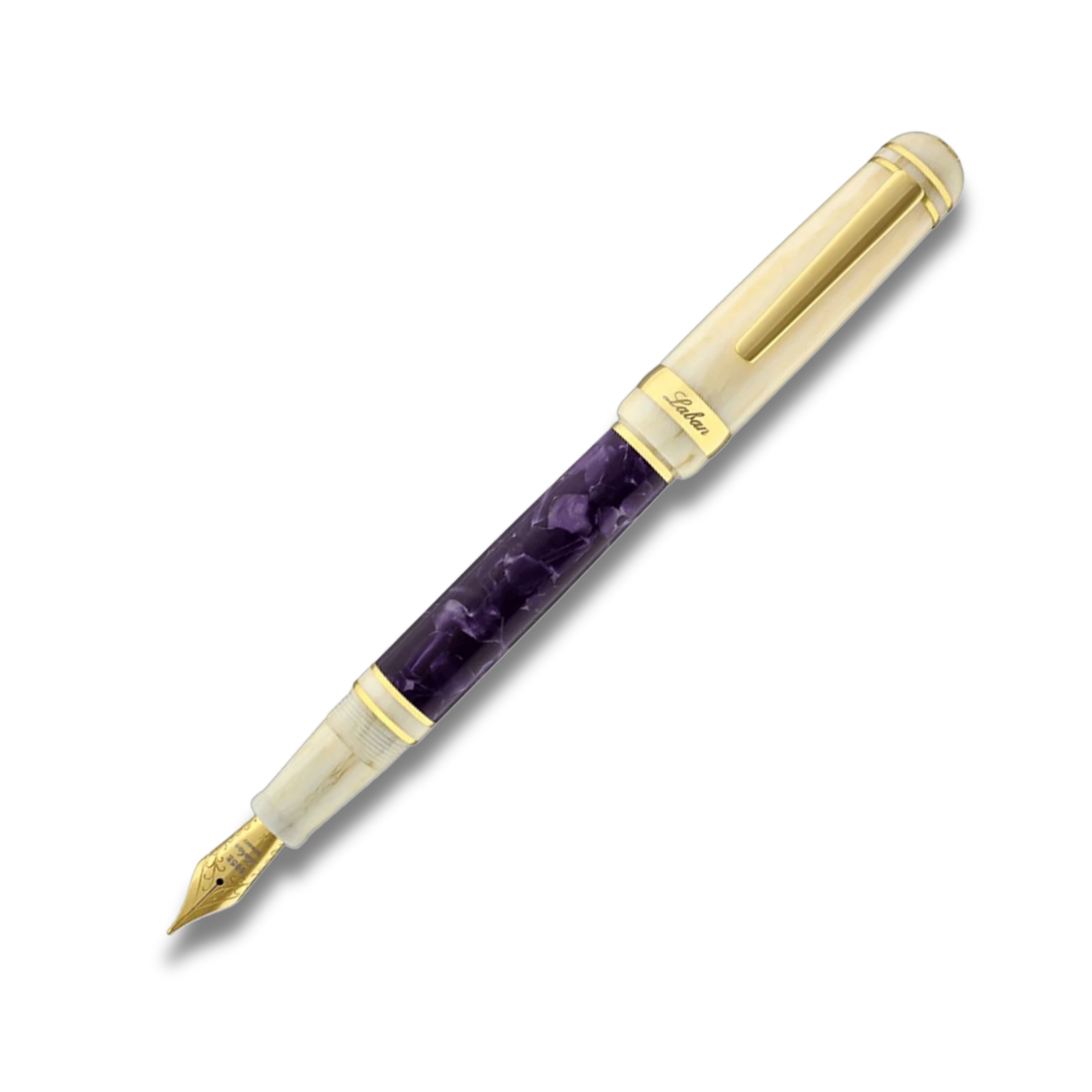 Laban 325 Wisteria Gold Trim Fountain Pen