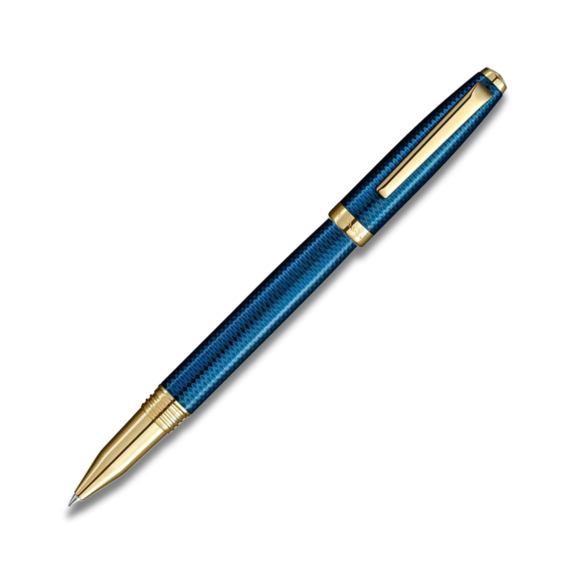 Laban Gloria Sapphire Blue Gold Trim Rollerball Pen