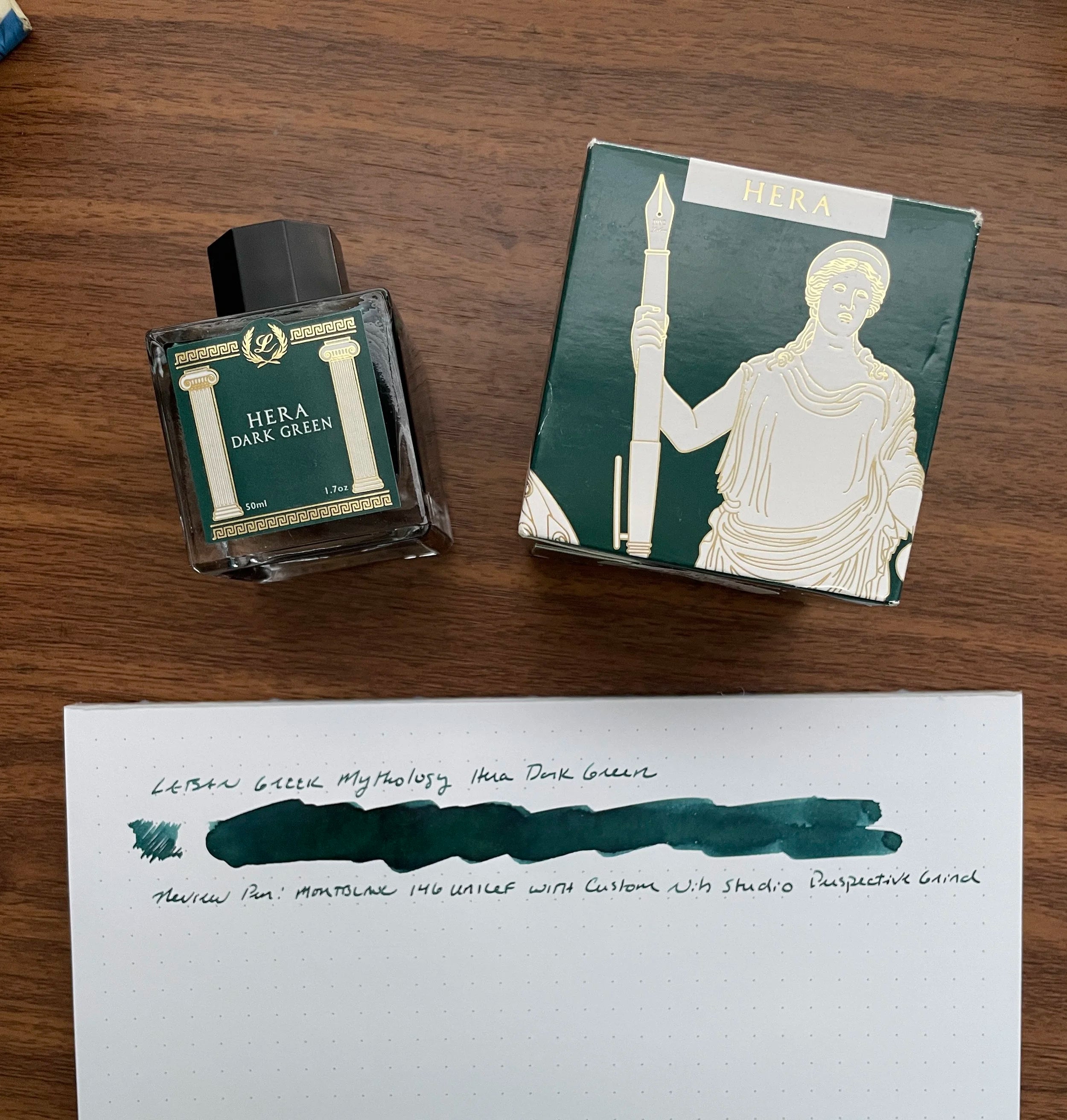 Laban Greek Mythology II Ink Bottle (Hera Dark Green - 50ml)