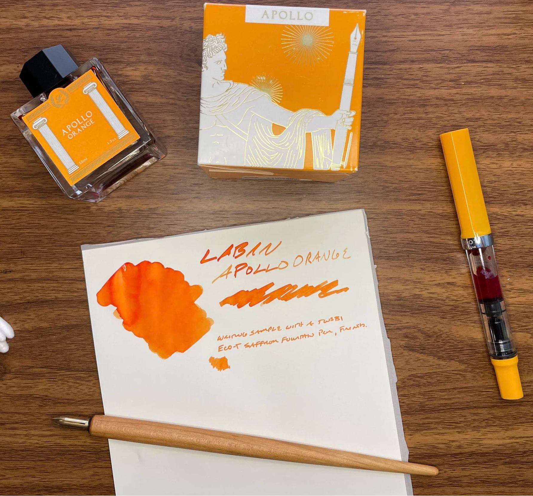 Laban Greek Mythology Ink Bottle (Apollo Orange - 50ml)