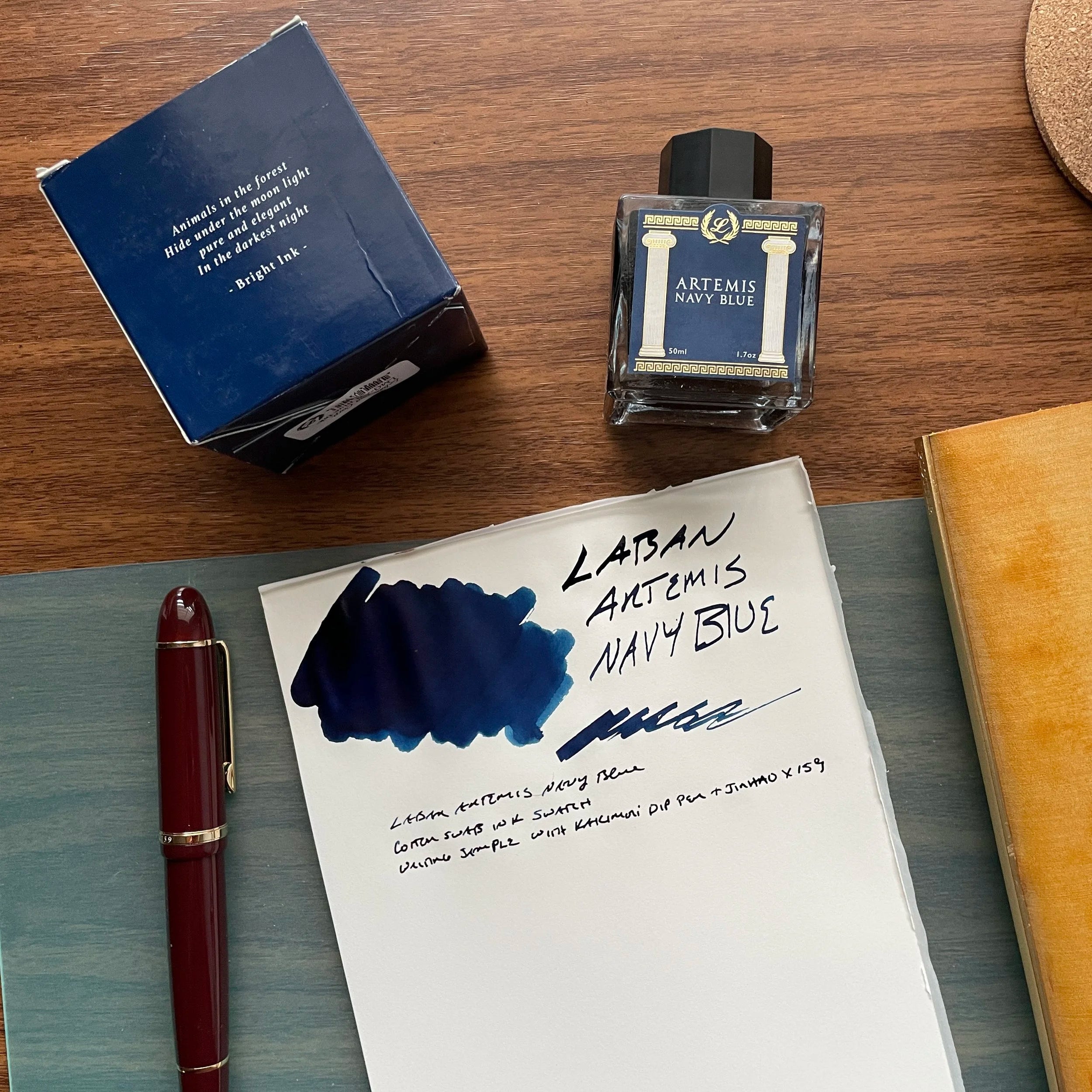 Laban Greek Mythology Ink Bottle (Artemis Navy Blue - 50ml)