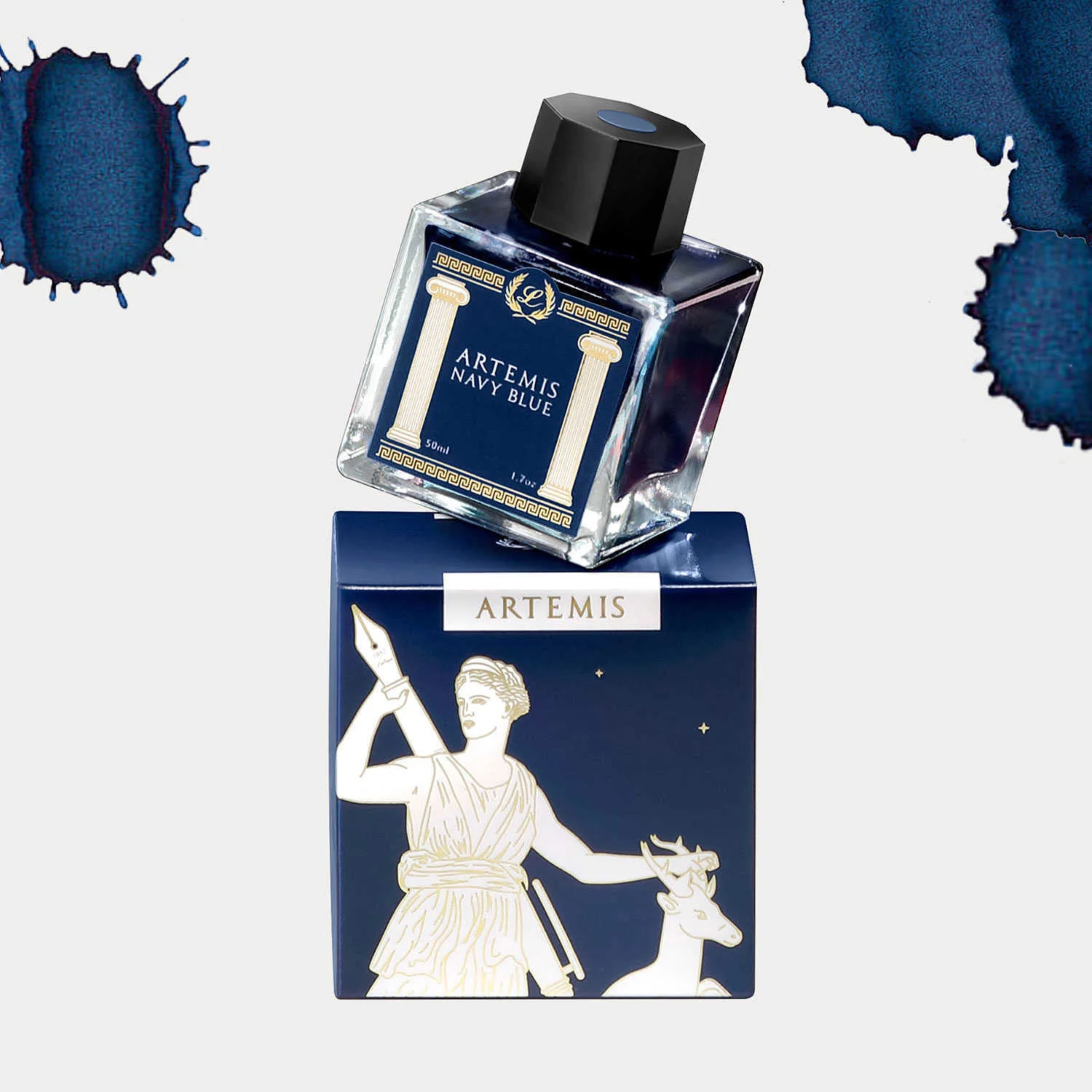 Laban Greek Mythology Ink Bottle (Artemis Navy Blue - 50ml)