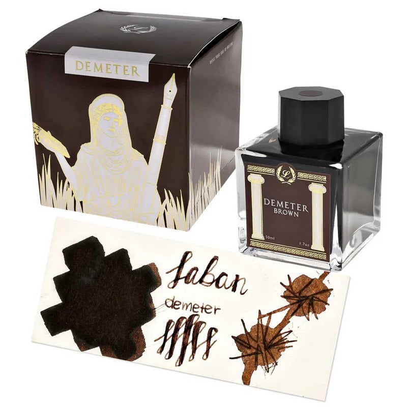 Laban Greek Mythology Ink Bottle (Demeter Brown - 50ml)