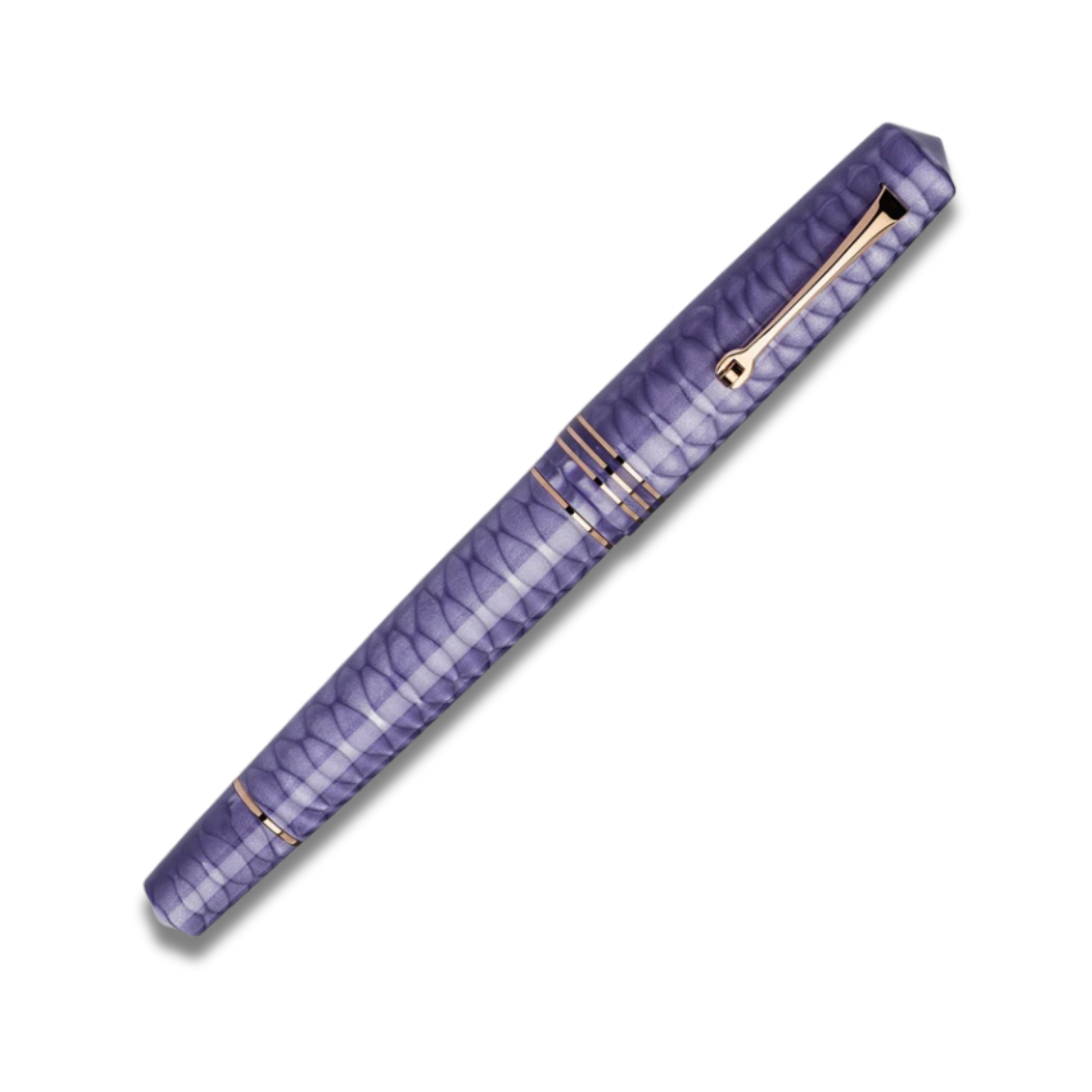 Leonardo Momento Zero Grande 2.0 Dragon Skin 14K Gold Trim Fountain Pen - Purple