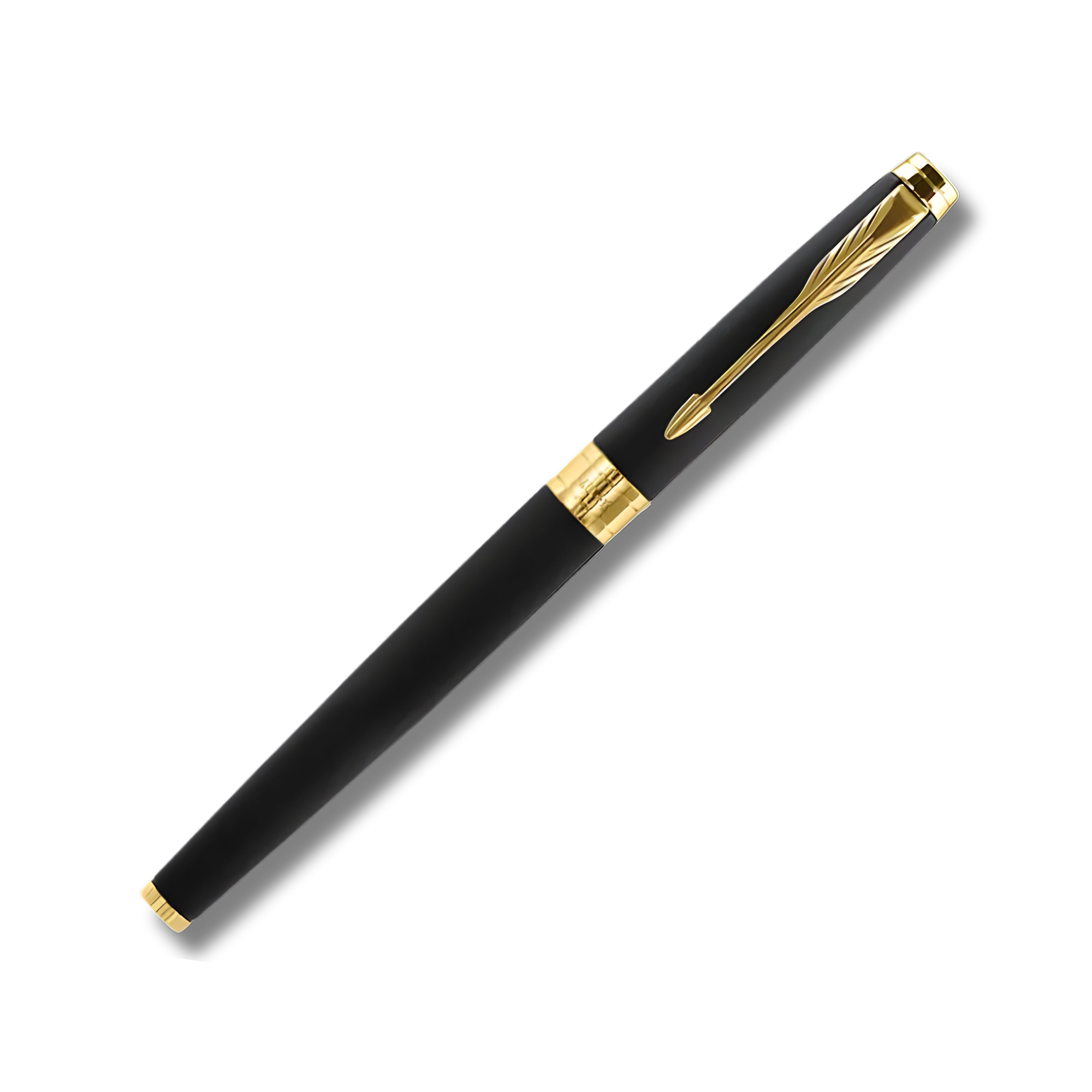 Parker Aster Matte Black GT Rollerball Pen with A5 Black Notebook