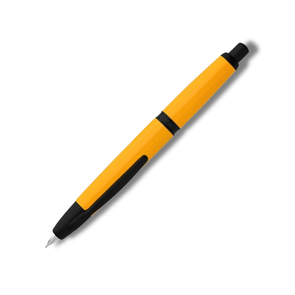 Moonman A1 Yellow Retractable Metal Fountain Pen with Black Trims