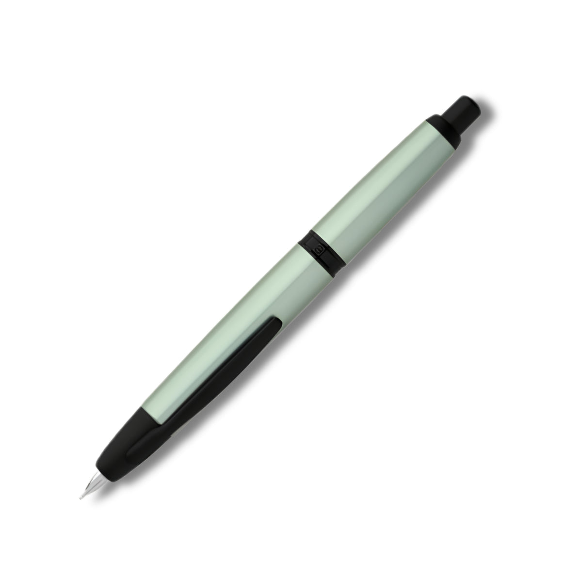 Moonman A1 Light Green Retractable Metal Fountain Pen with Black Trims