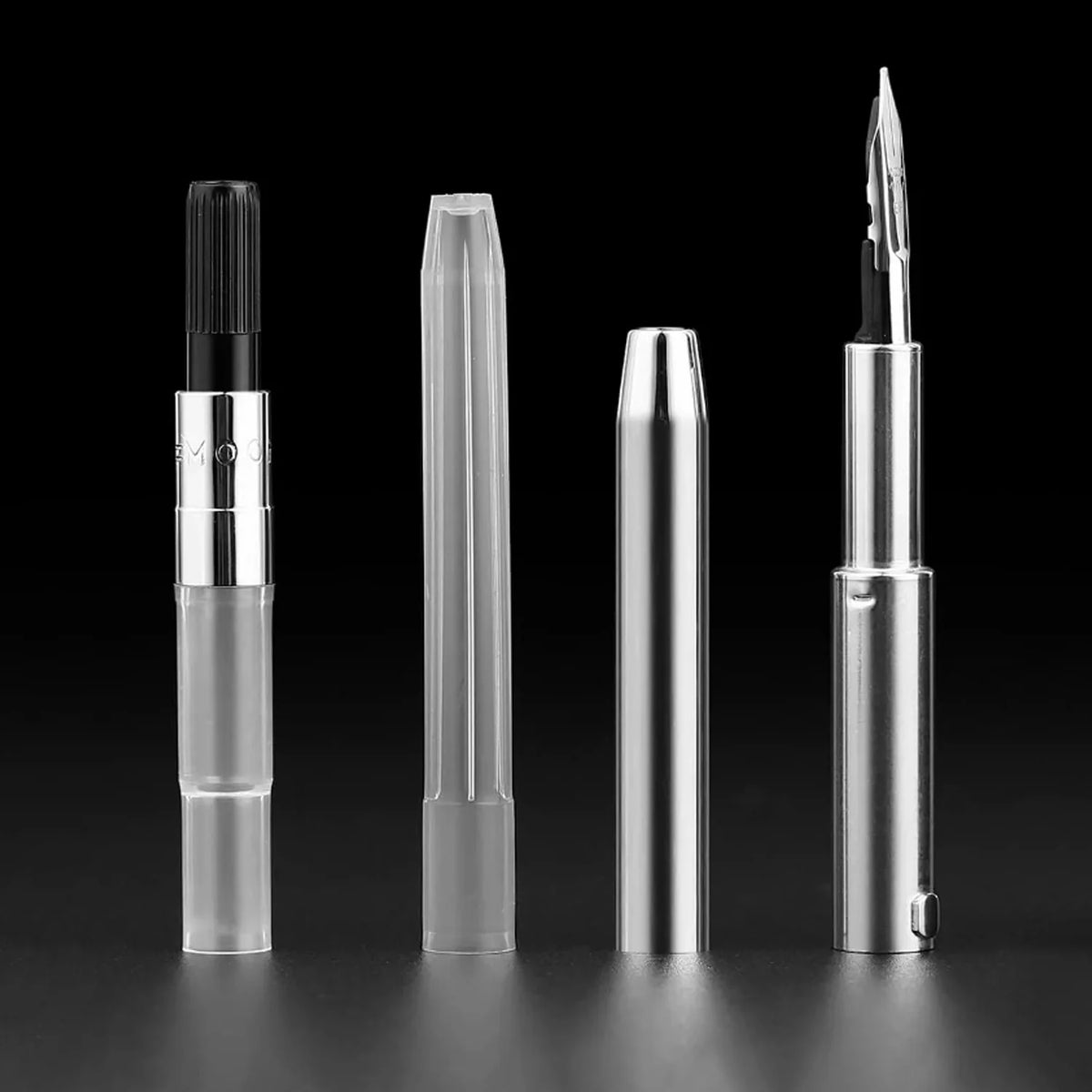 Moonman A2 Almond Yellow Retractable Fountain Pen with Chrome Trims