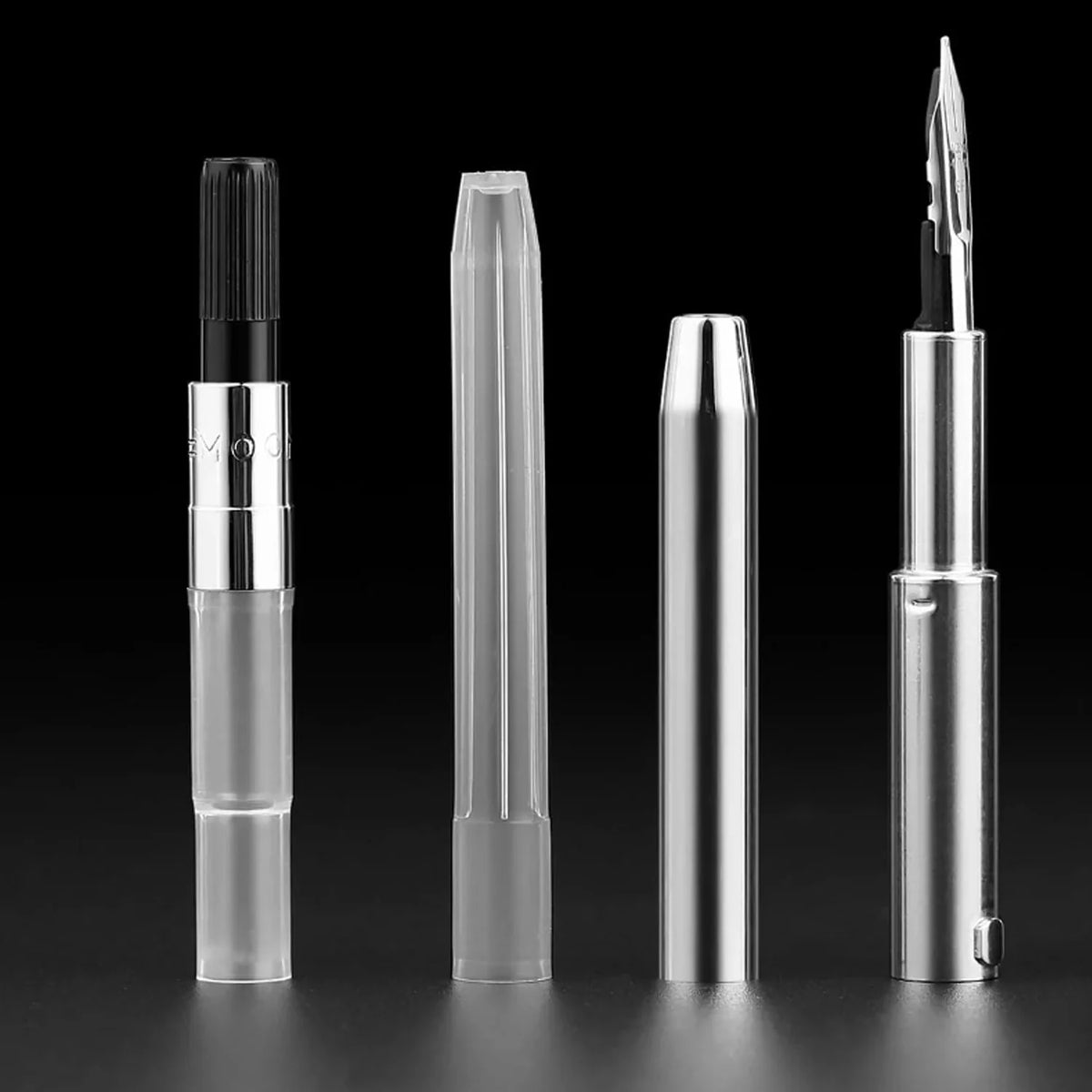Moonman A2 Black Retractable Fountain Pen with Black Trims