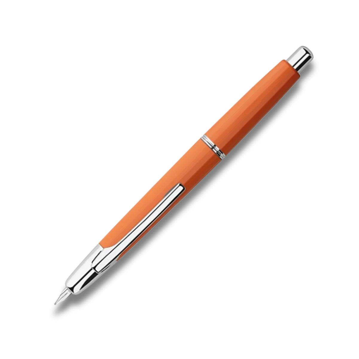 Moonman A2 Sunset Orange Retractable Fountain Pen with Chrome Trims