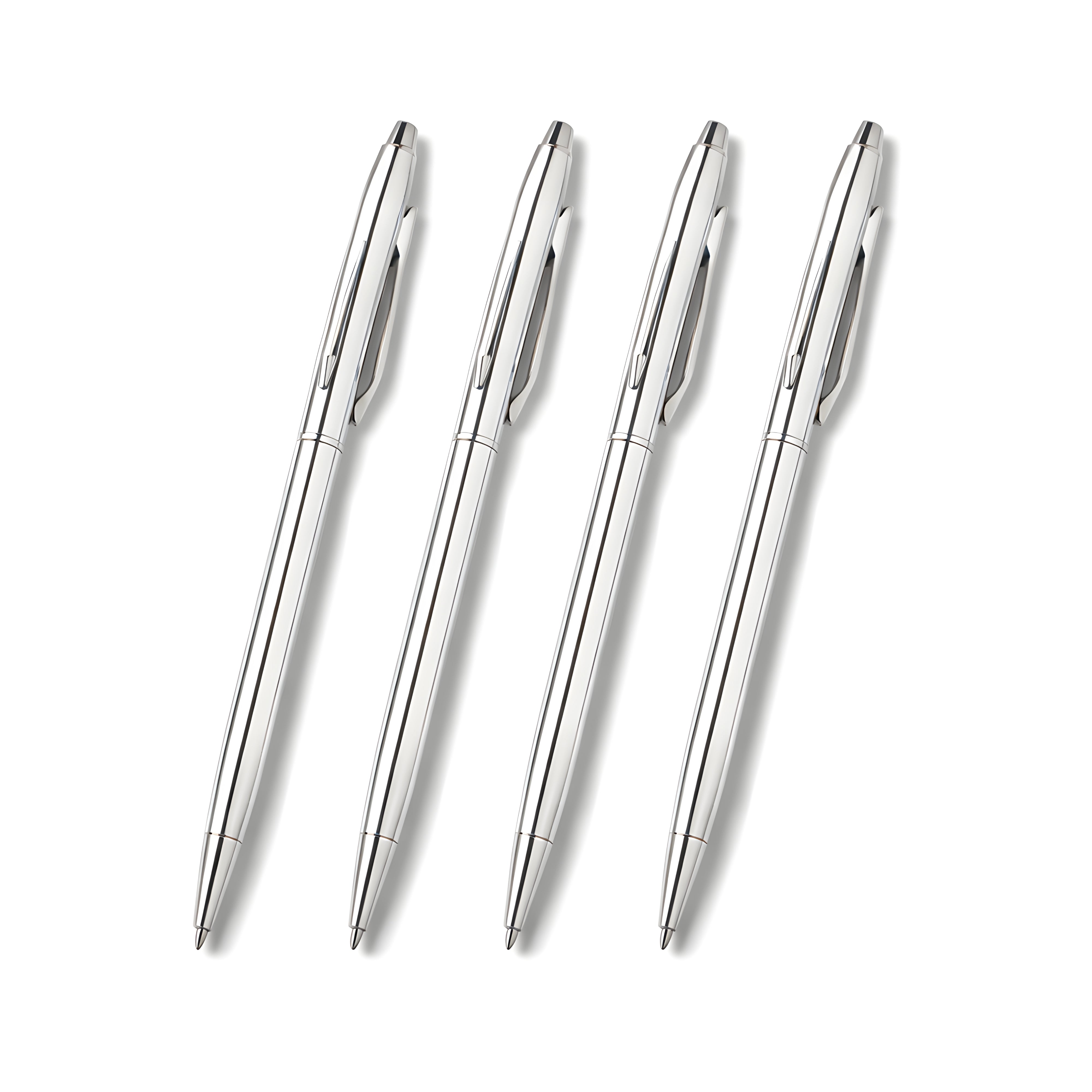 Vertex Full Chrome Ballpoint Pen - Pack Of 4