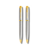 Silver Crest with Gold Ballpoint Pen - Pack Of 2