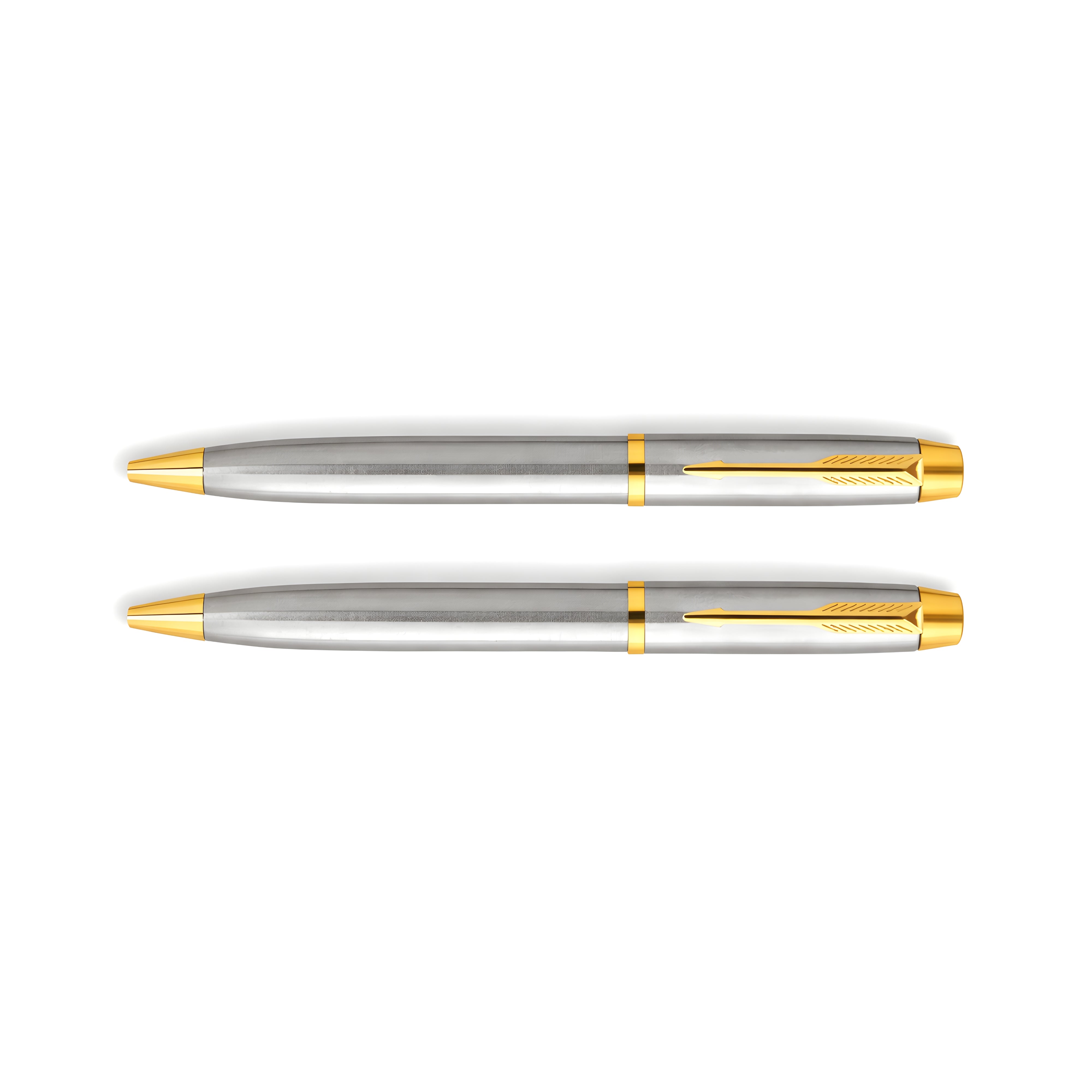 Silver Crest with Gold Ballpoint Pen - Pack Of 2