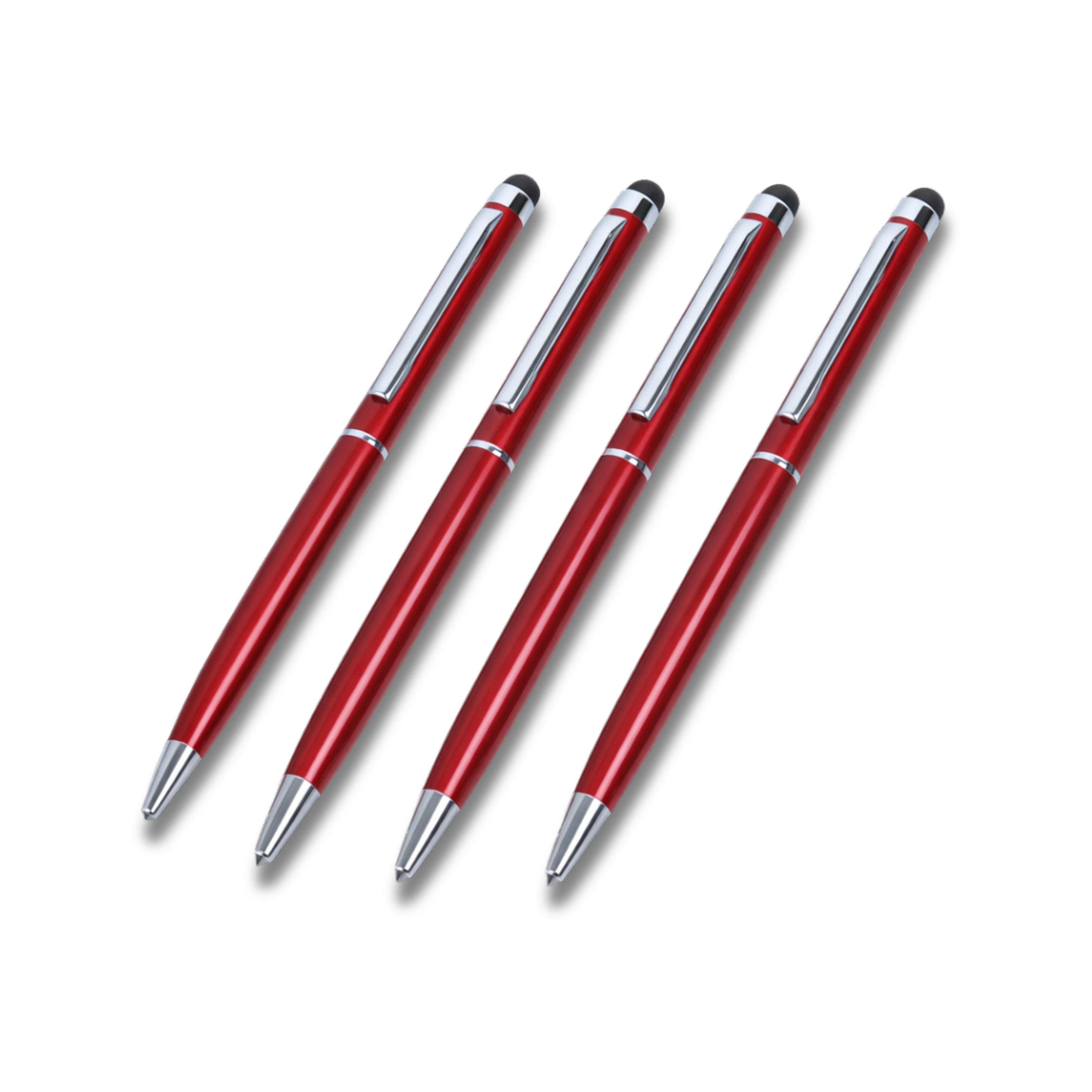 Aero Red Slim Hybrid Ballpoint Pen - Pack Of 4