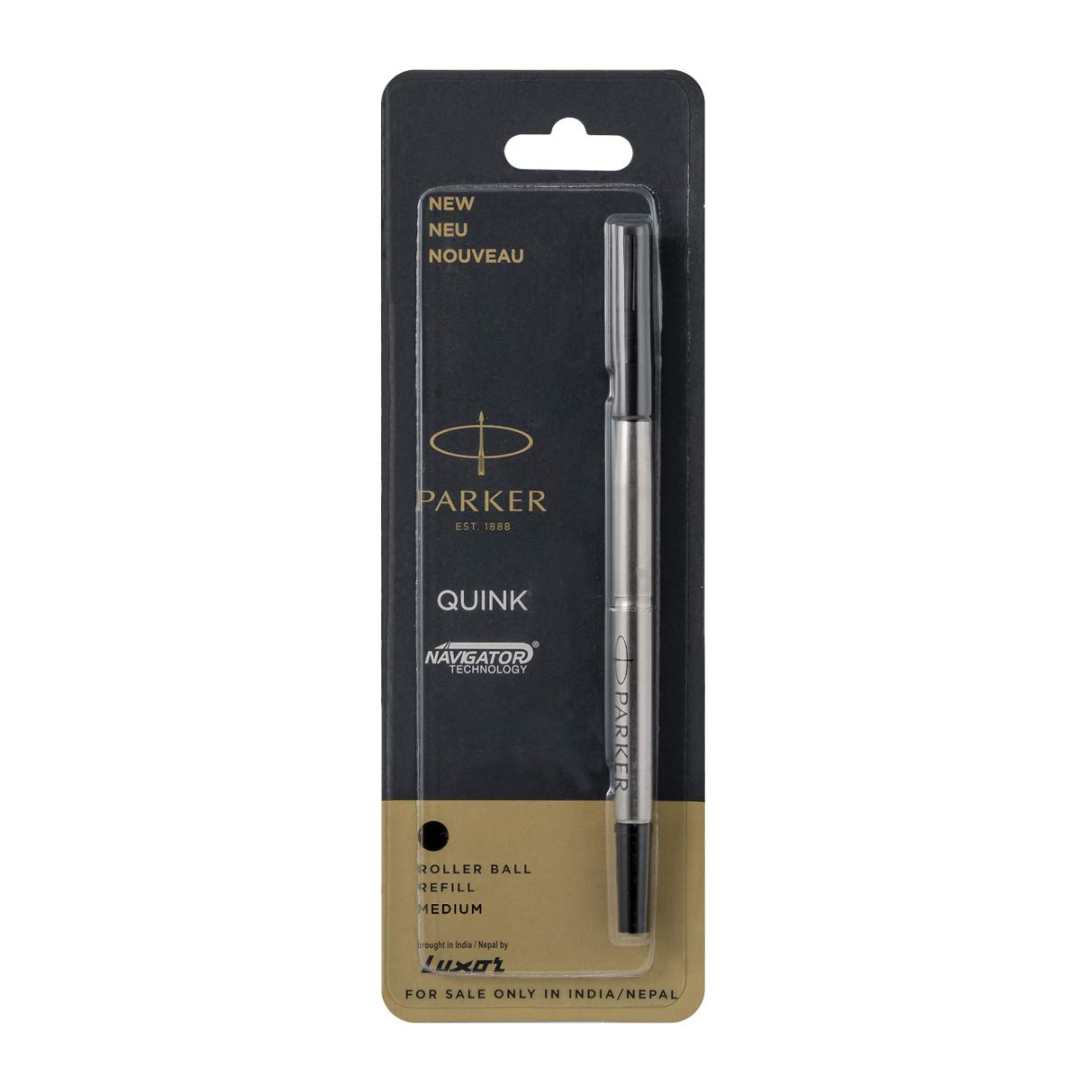 Parker Quink Navigator Medium Rollerball Pen Refill - Black