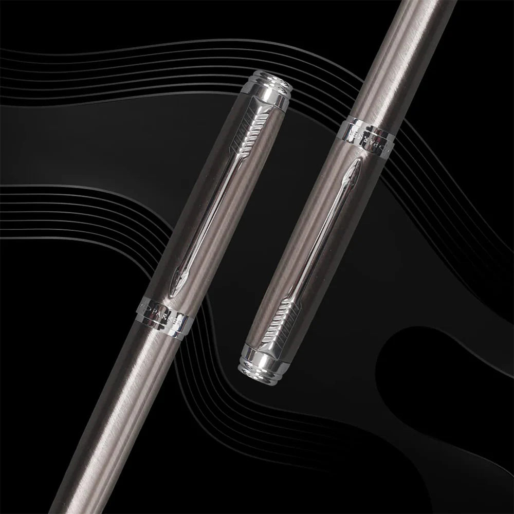 Parker Ambient Gunmetal Chrome Trim Ballpoint Pen