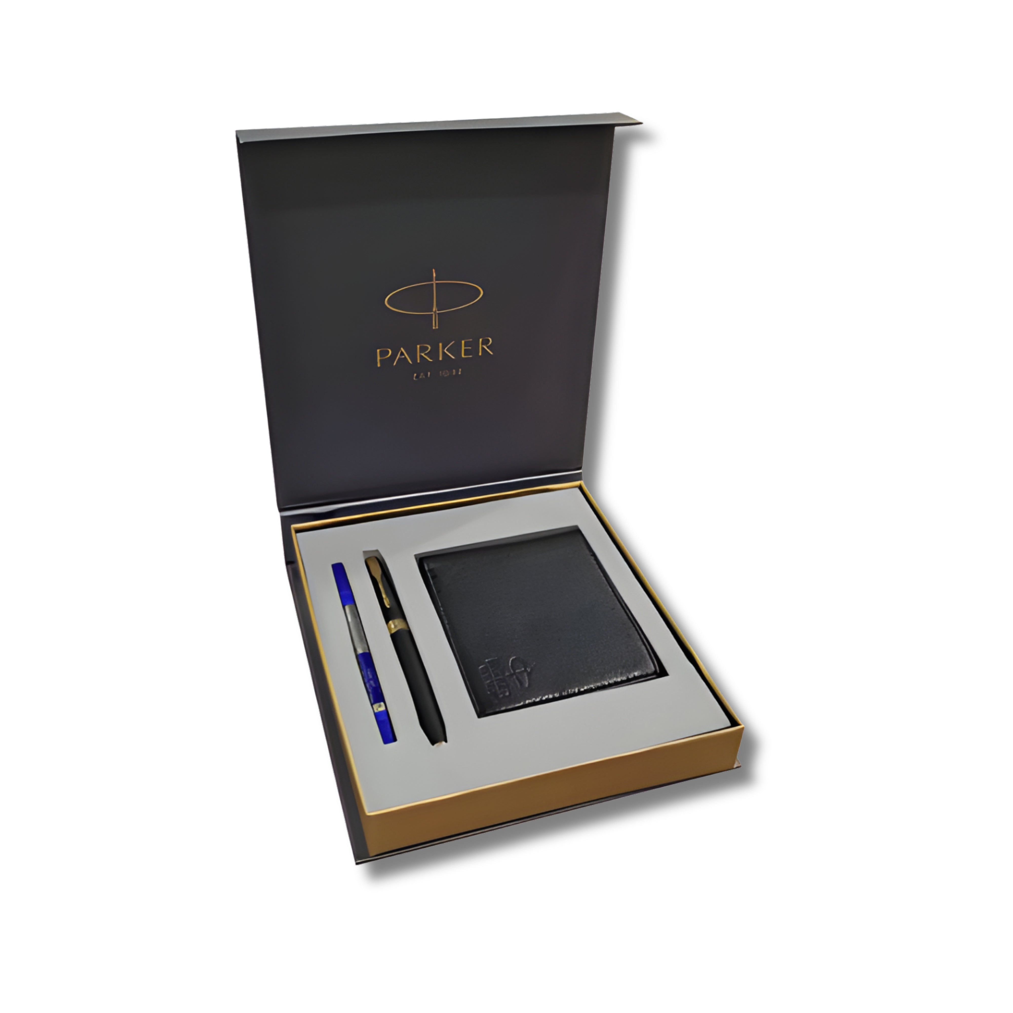 Parker Aster Matte Black GT Rollerball Pen with Wallet